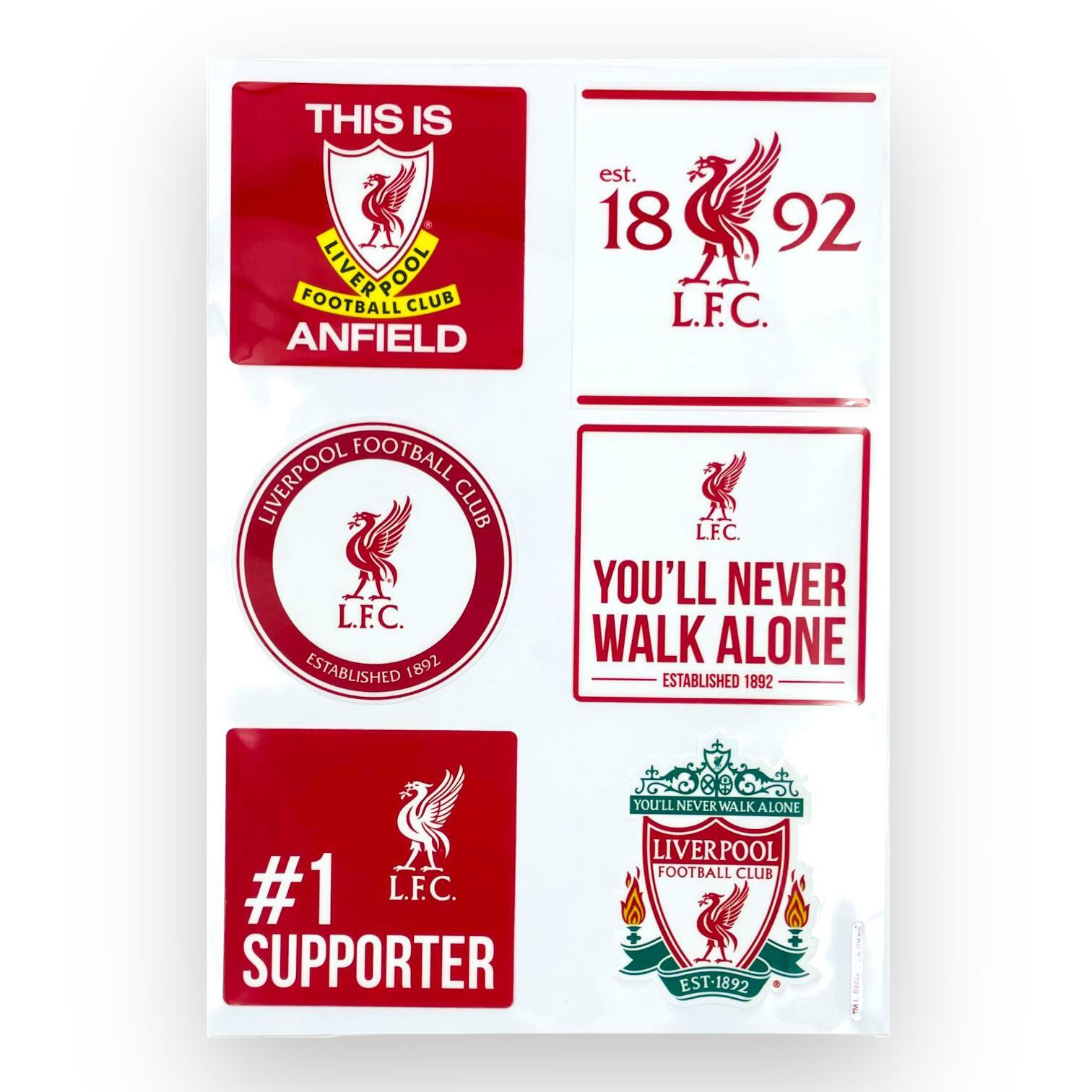 利物浦6個會徽透明車貼紙