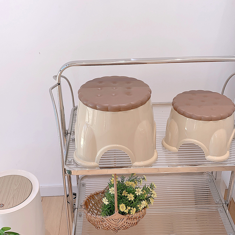 《2324》巧克力餅乾拼色簡約小坐椅