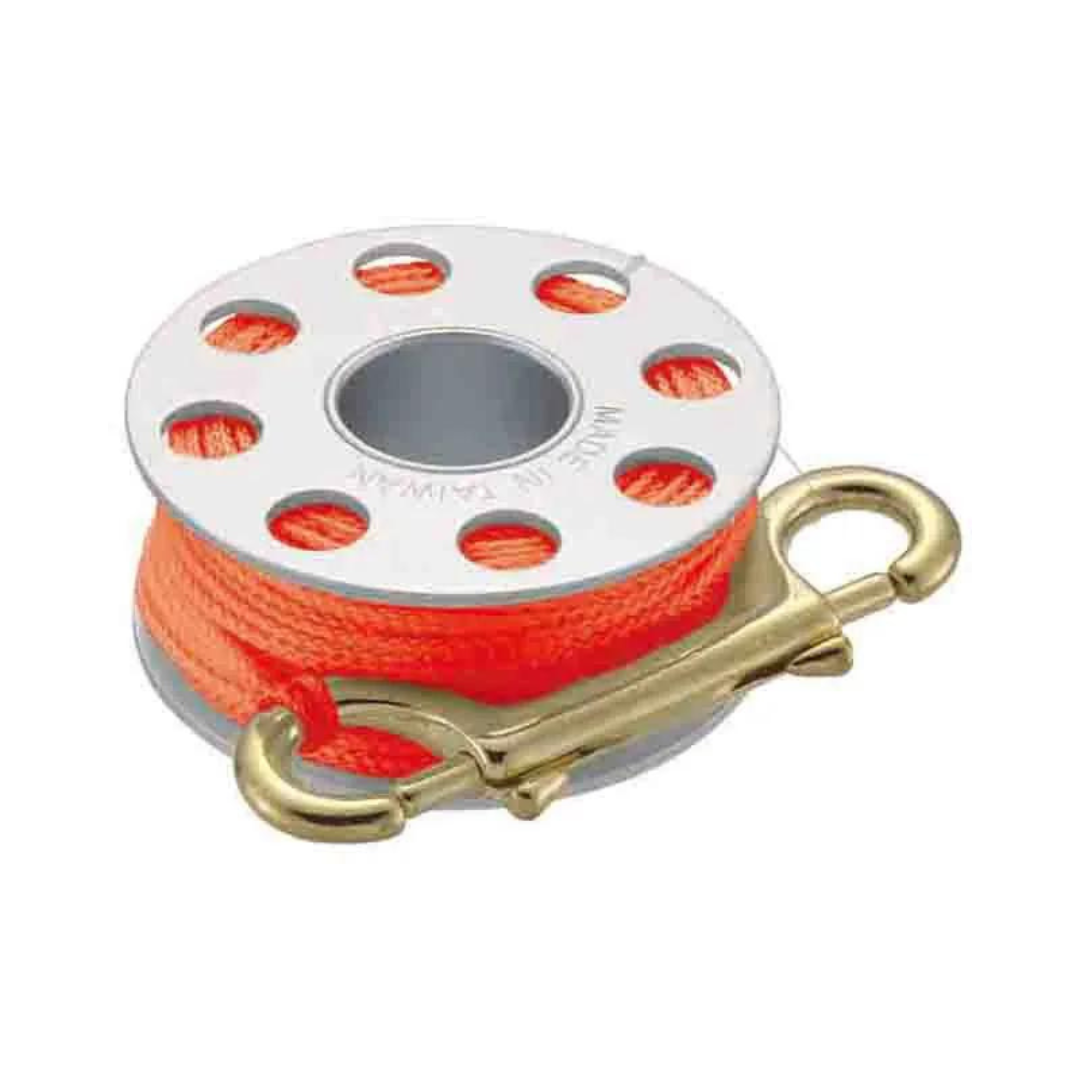 Problue 30米鋁線軸-銀軸/橘線+不銹鋼鉤 AC-92-11S-SR @