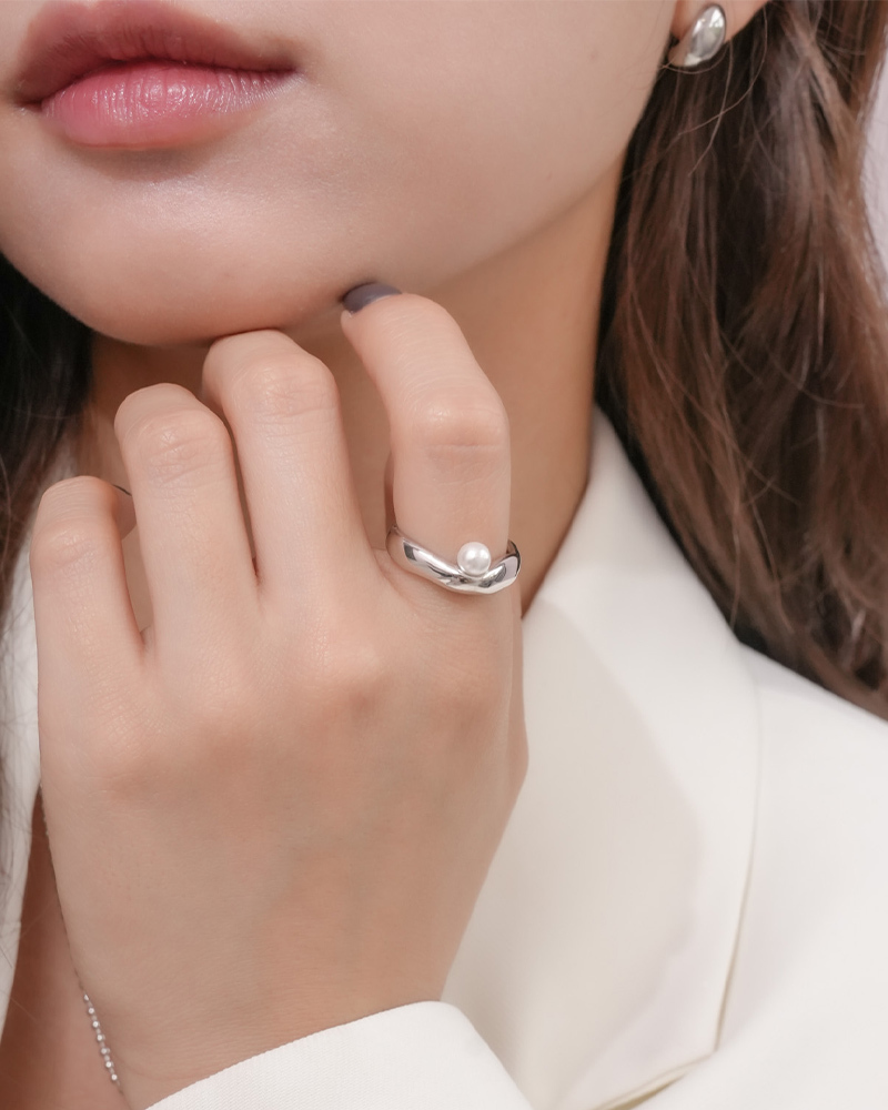 R134 海洋的眼淚 | 淡水珍珠純銀戒指