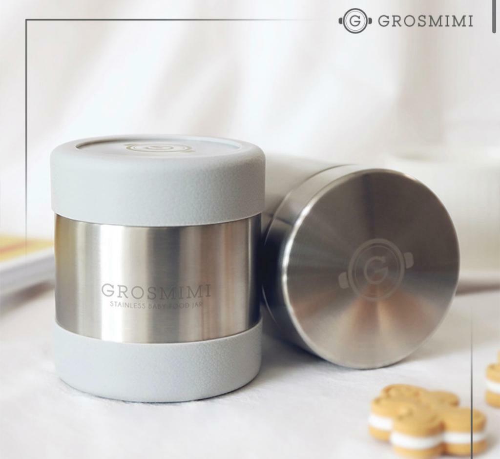 (現貨)Grosmimi 不鏽鋼保溫壺 🎁附送硅膠圈（顏色隨機）