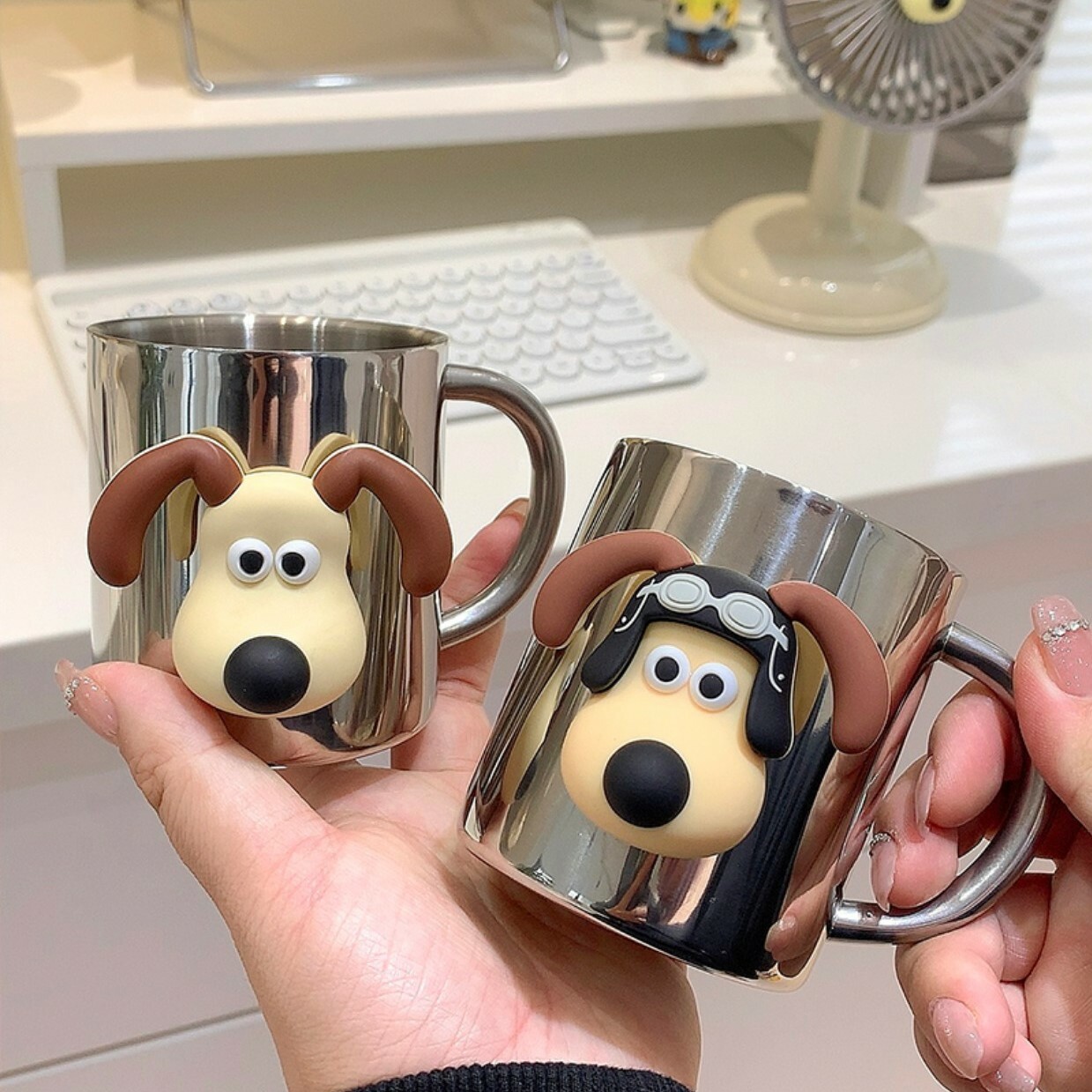 《2334》工業風復古小狗不銹鋼杯