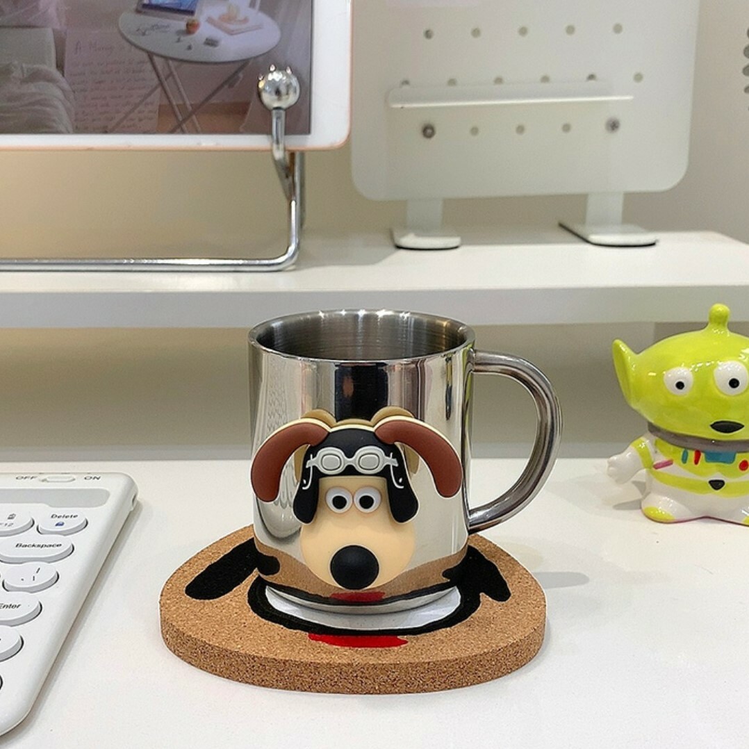 《2334》工業風復古小狗不銹鋼杯