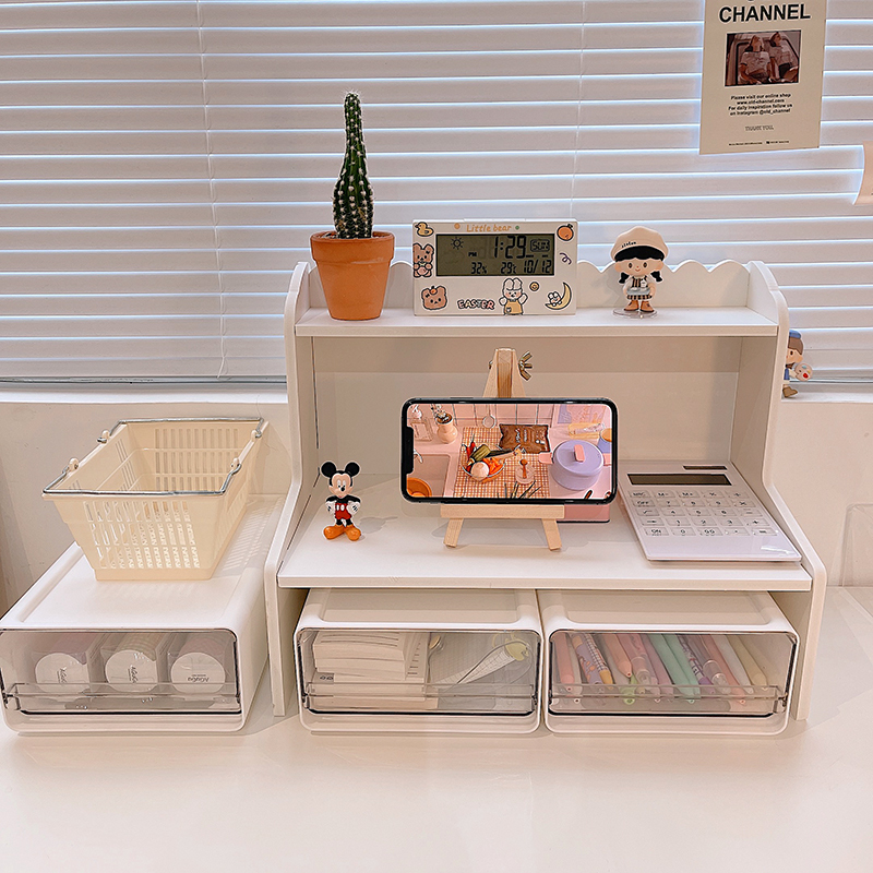 《2340》ins清新桌面疊加抽屜式收納