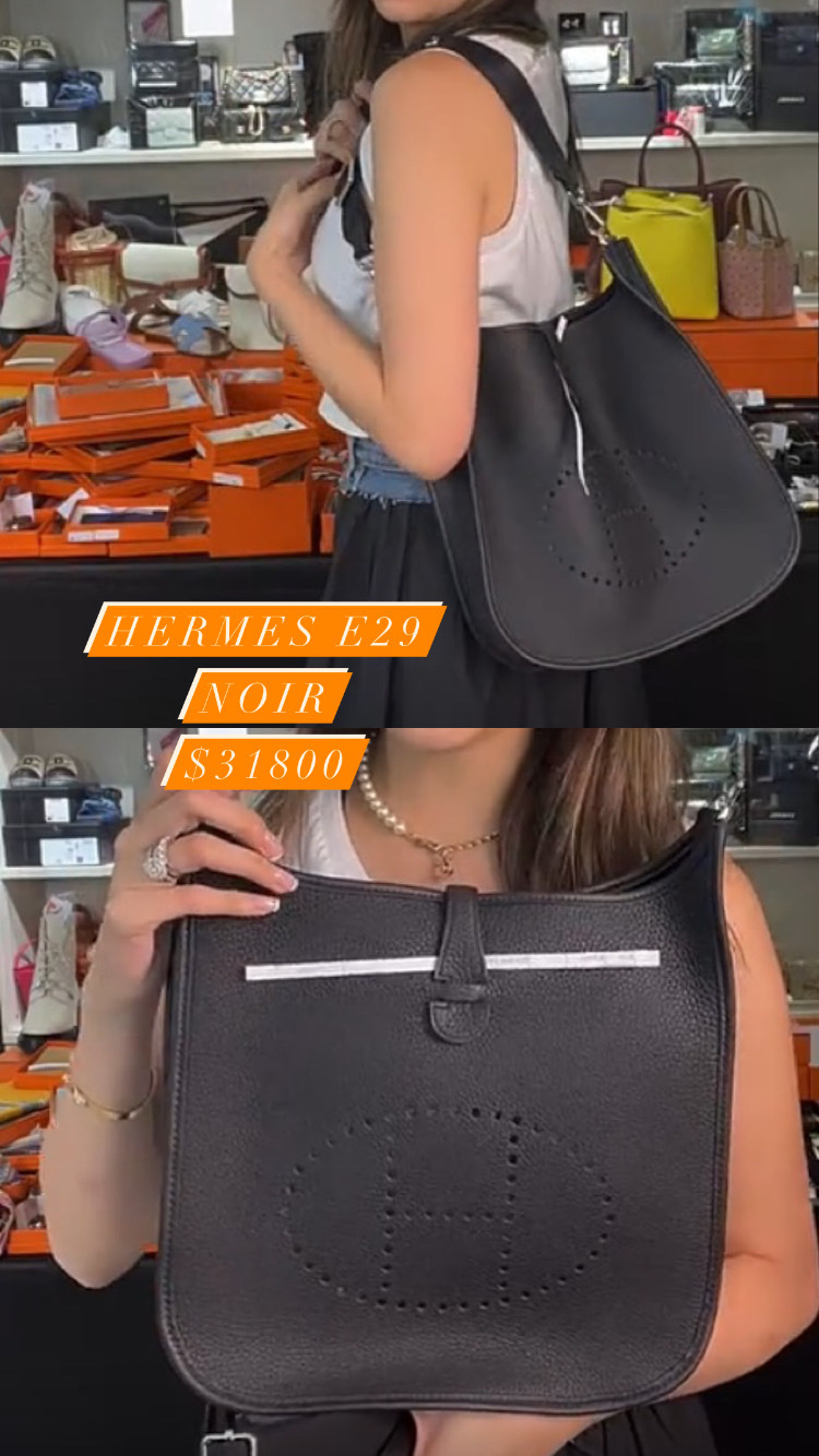 HermesE29 Noir PHW U KW891 K59 -M