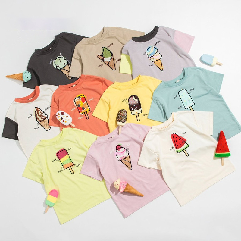 夏季冰淇淋印花短T 7款