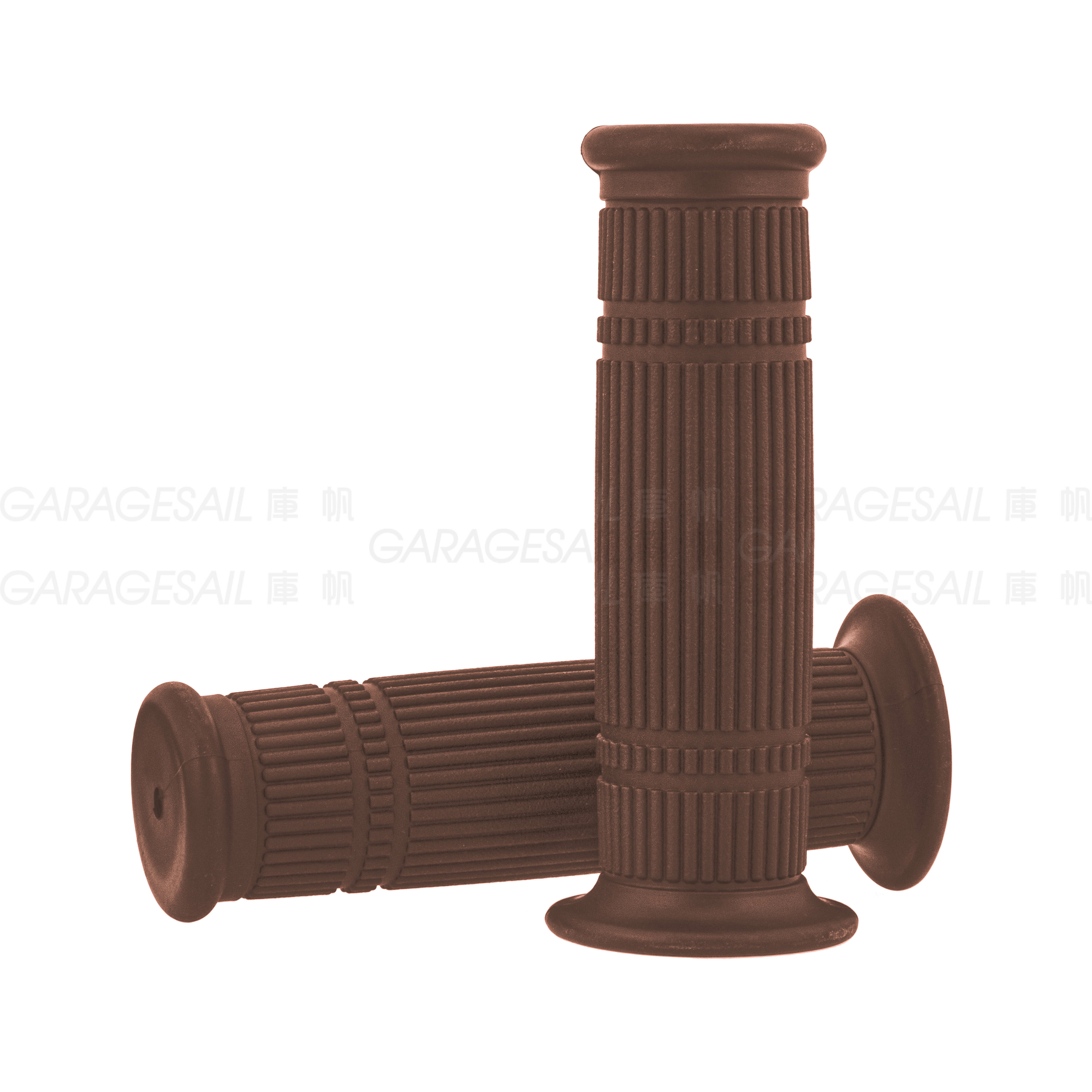 橡膠 握把套 流線 - 咖啡