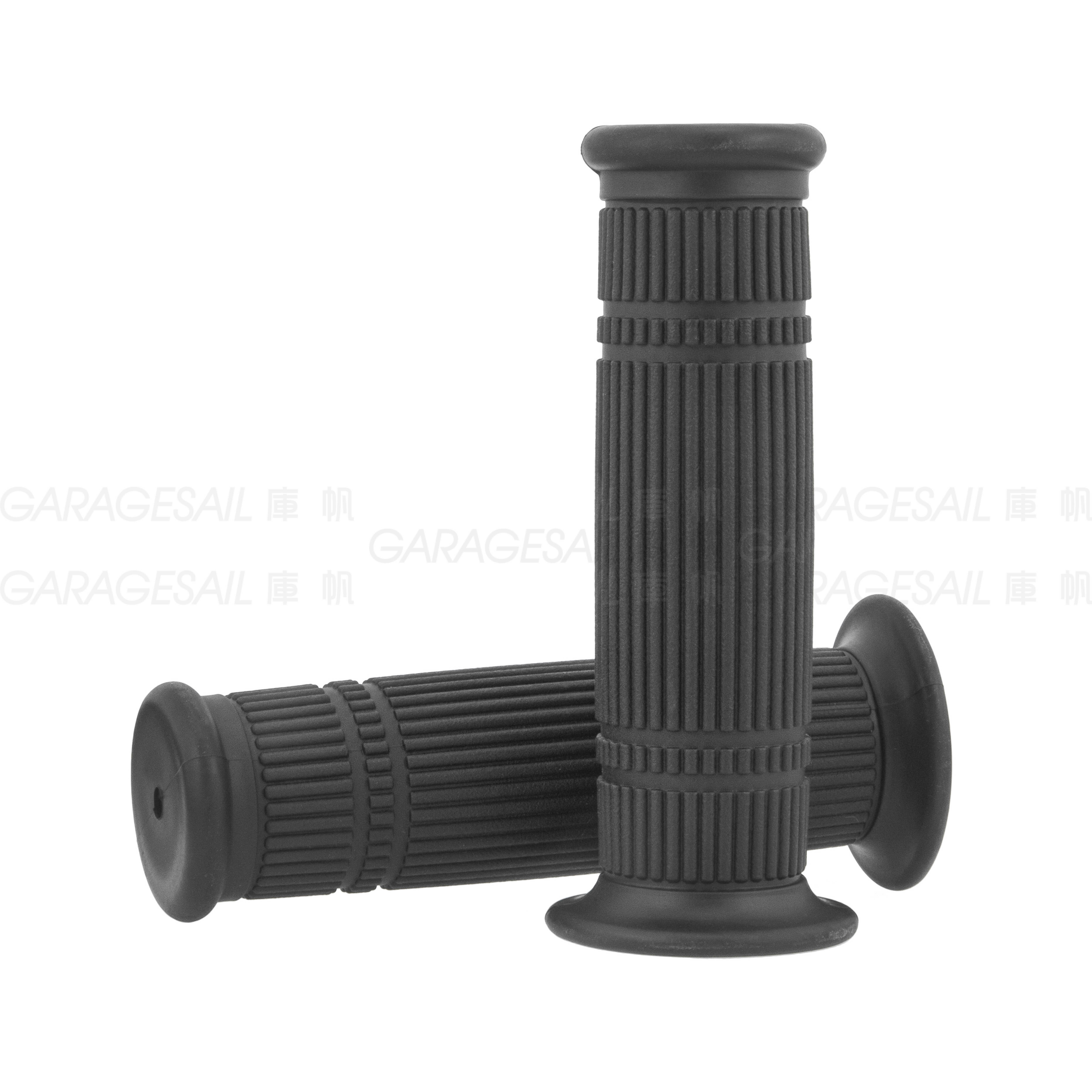 橡膠 握把套 流線 - 黑