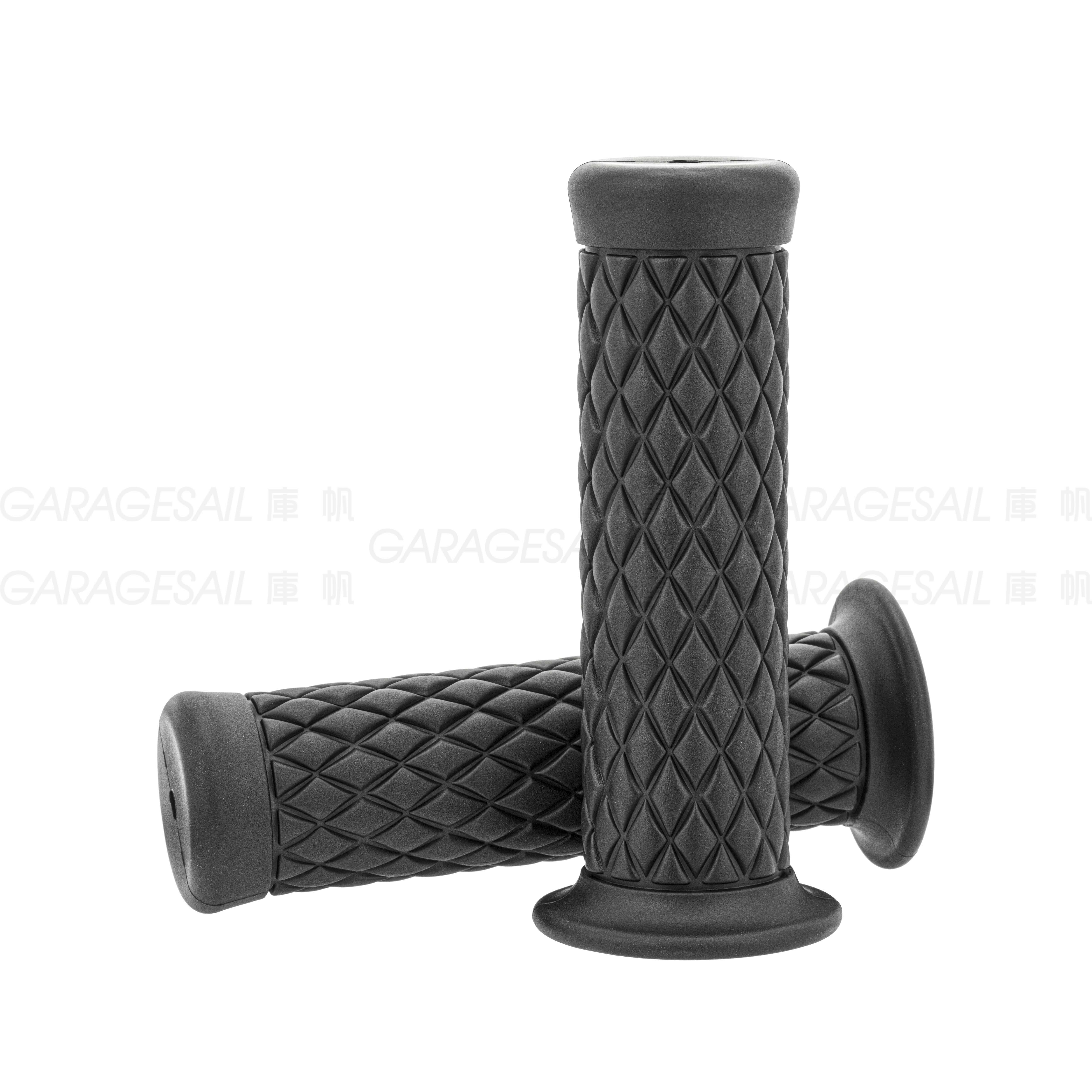 橡膠 握把套 菱格紋 - 黑