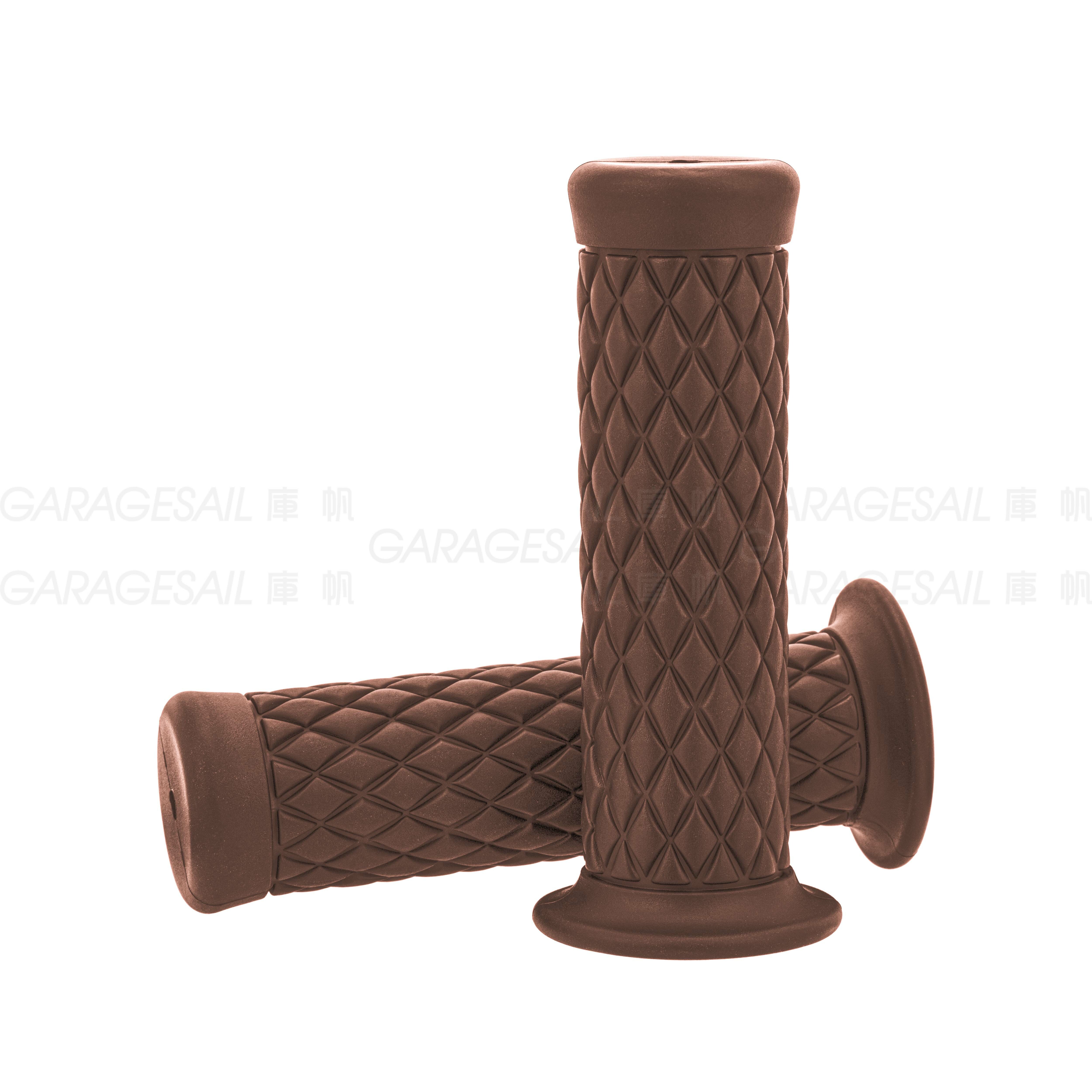 橡膠 握把套 菱格紋 - 咖啡