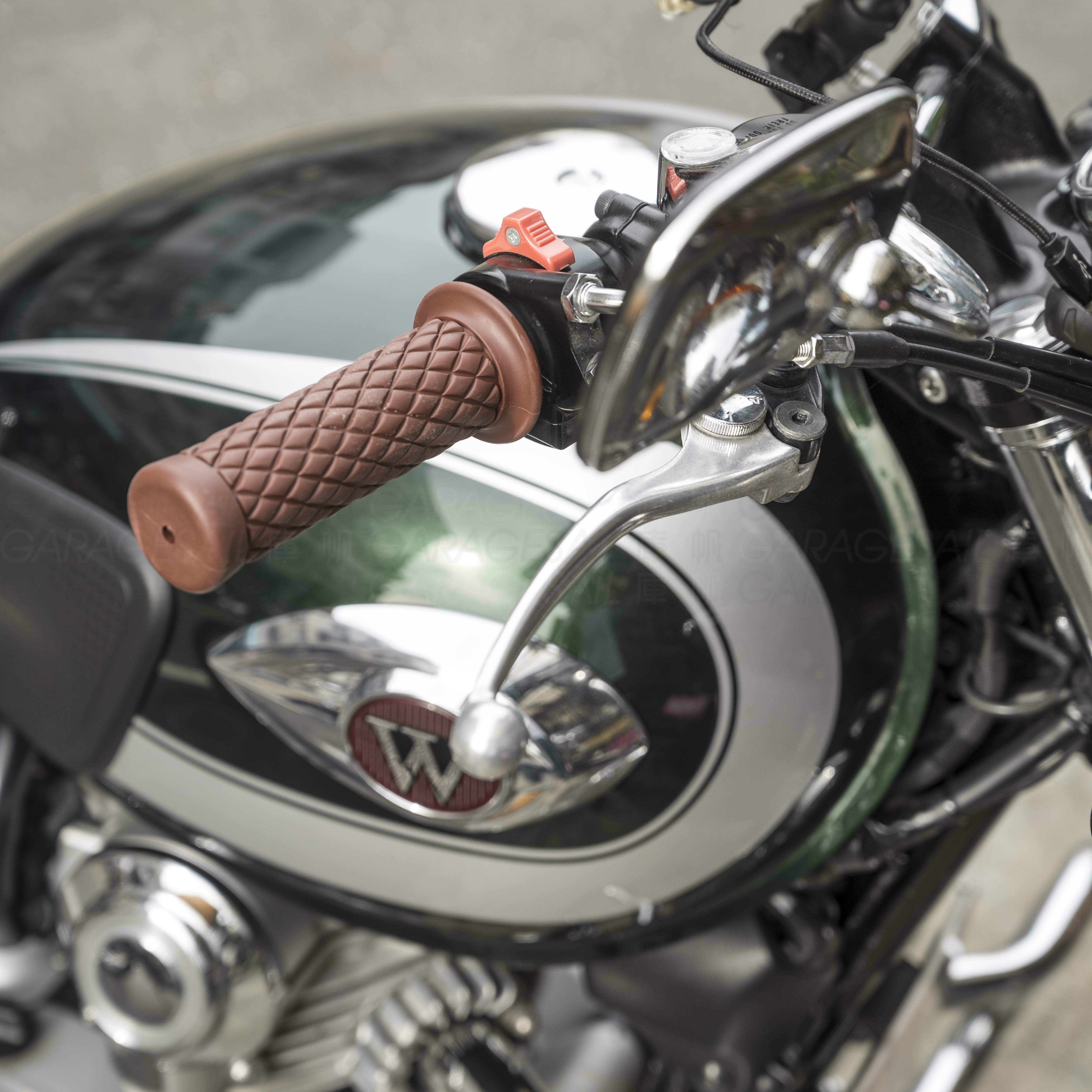 橡膠 握把套 菱格紋 - 咖啡