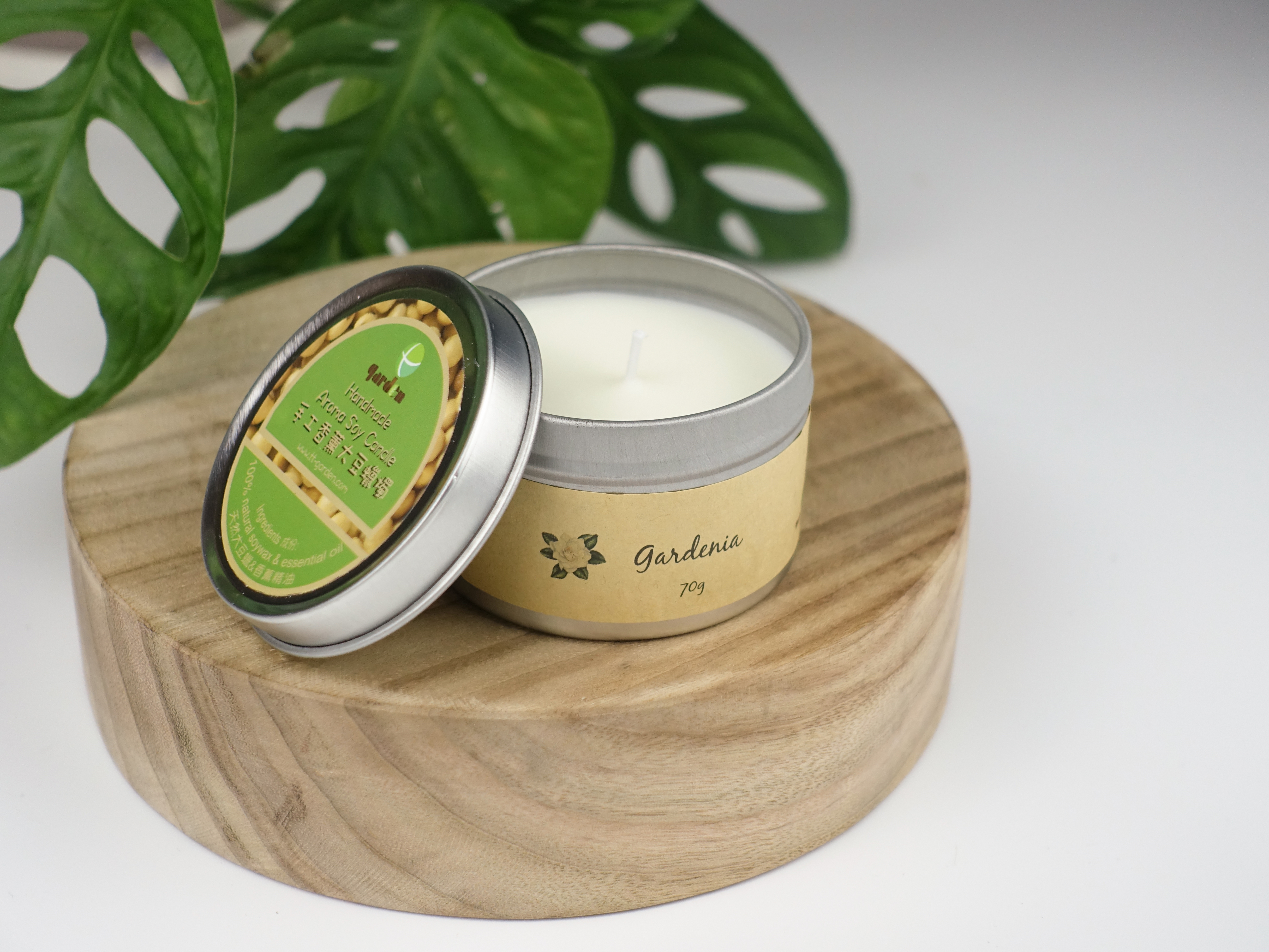 天然手工大豆香薰蠟燭 - Gardenia 70g