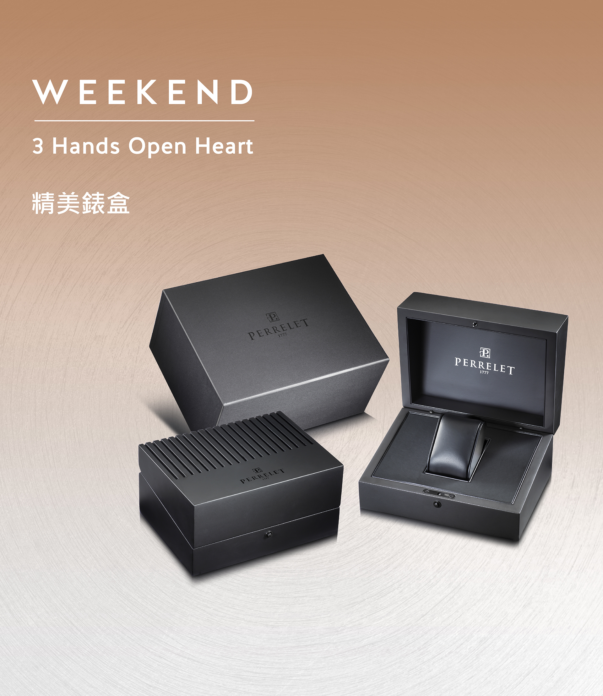 Perrelet 沛力錶 WEEKEND 3 hands open Heart|A1303/1