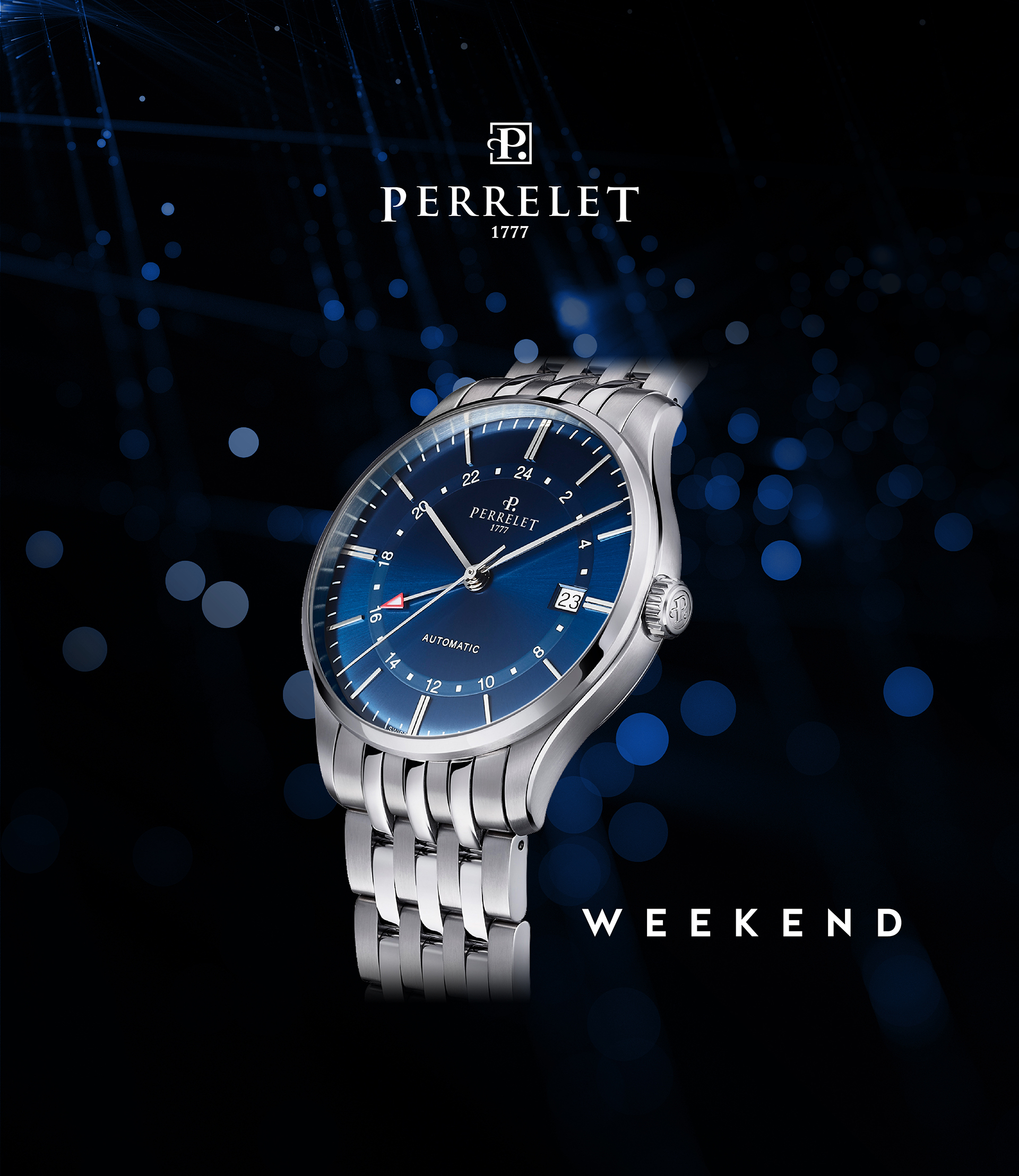 Perrelet 沛力錶 WEEKEND GMT|A1304/4