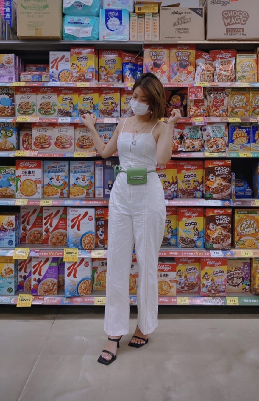 露背牛仔連身褲(白/淺藍/黑)