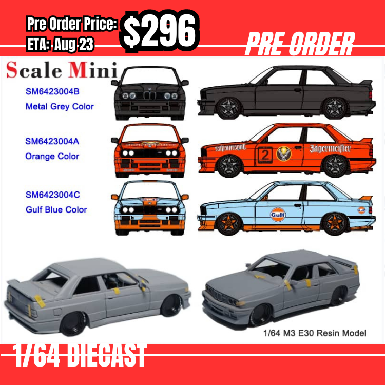 Pre Order-$296 ScaleMini M3 E30 Jagermeister [OD5/06]