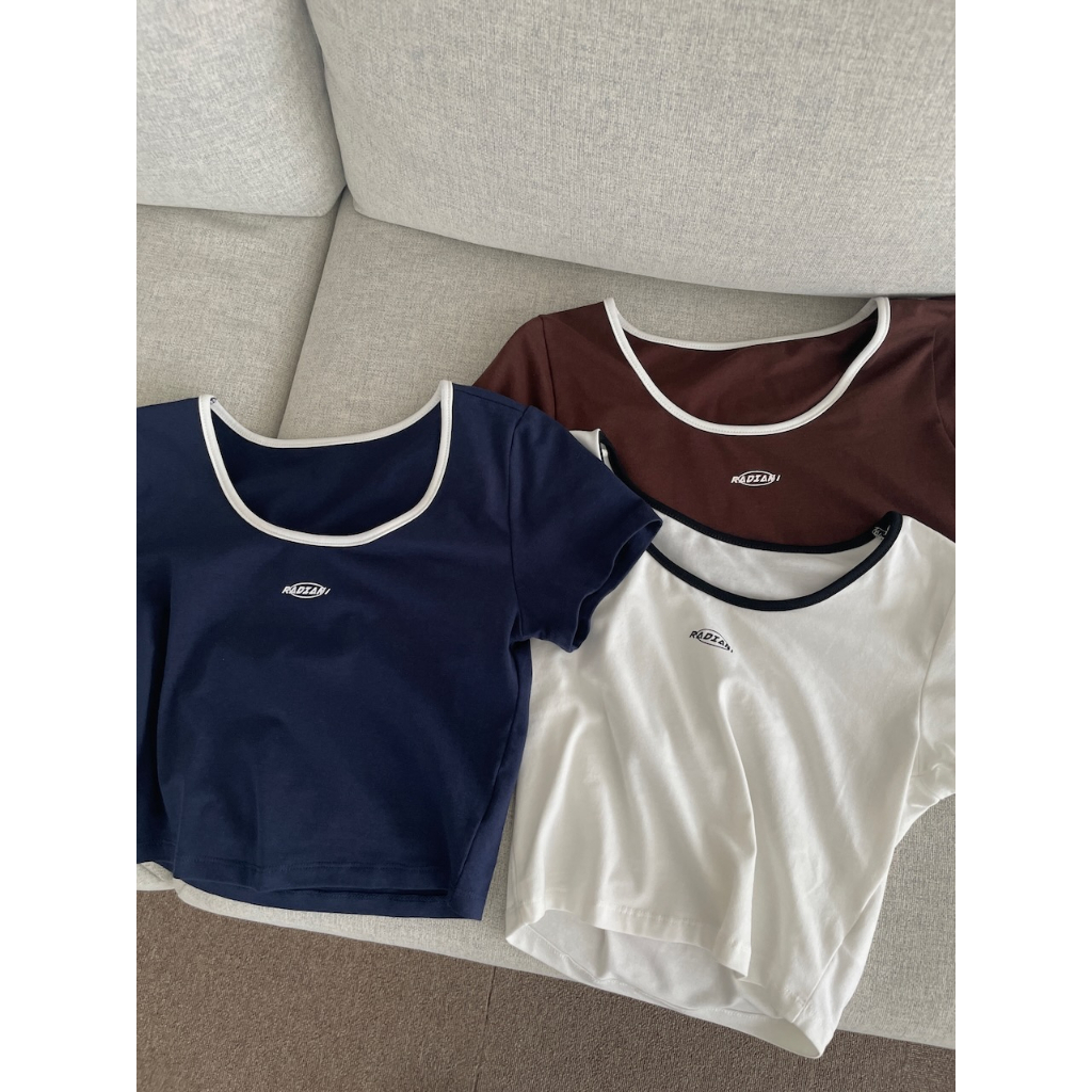 【imfine】Y2K女孩夏日清單 小英文字配色棉T #9143