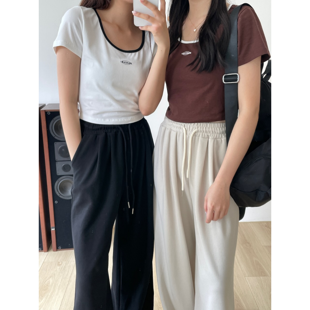 【imfine】Y2K女孩夏日清單 小英文字配色棉T #9143