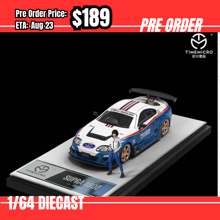 Pre Order-$189 Time Micro Supra A80 Rothmans W/ Figure [OD5/06]