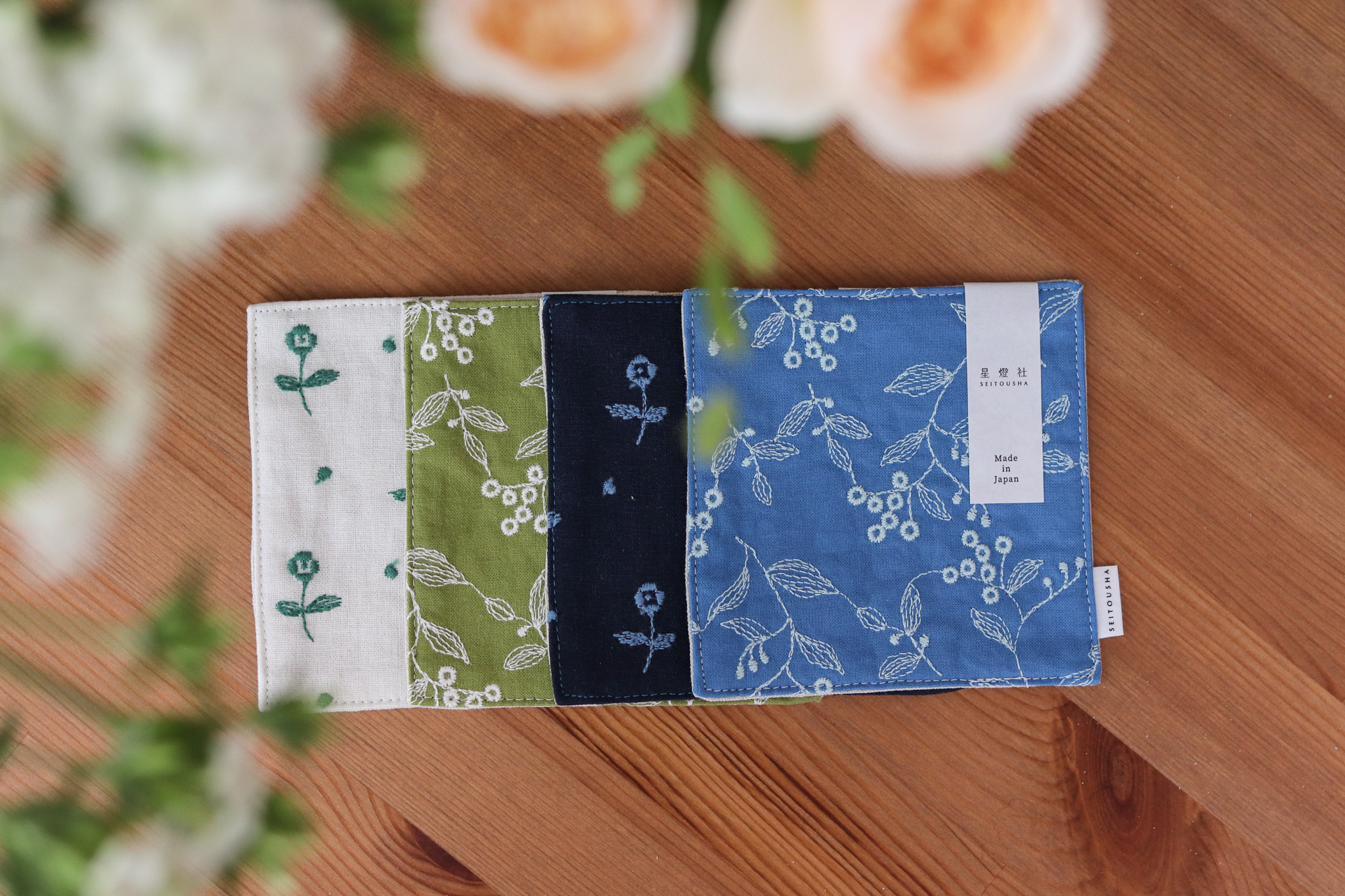 日本 星燈社 刺繡 杯墊 茶布