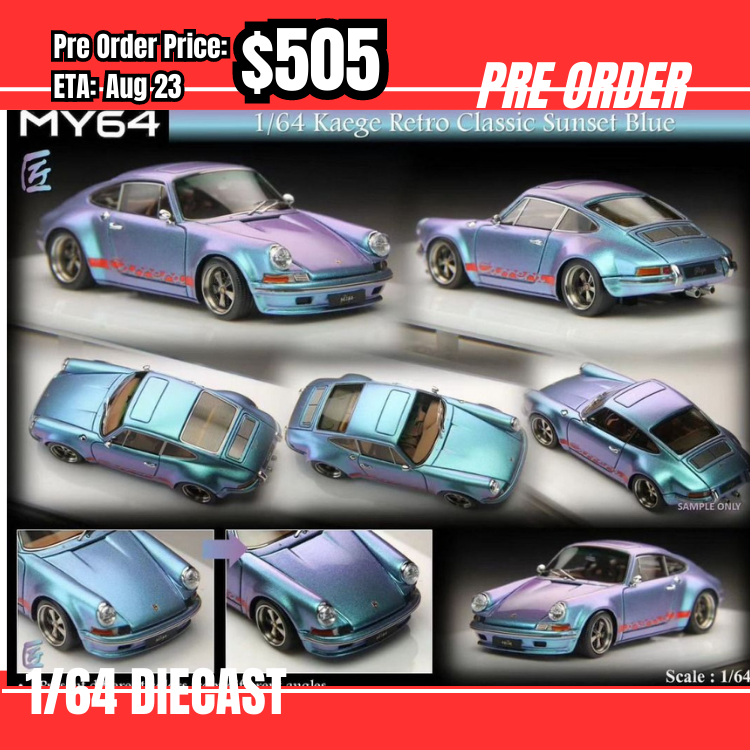 Pre Order-$505 MY64 911 F Kaege Retro Classic Sunset Blue [OD5/06]