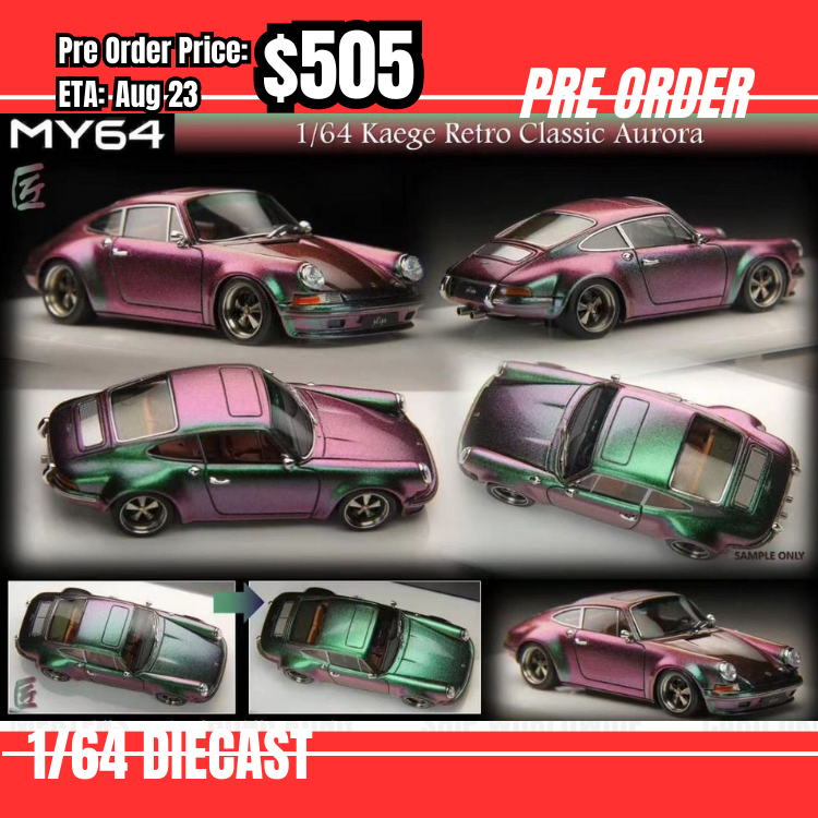 Pre Order-$505 MY64 911 F Kaege Retro Classic Aurora/ Muti-color Gradient  [OD5/06]