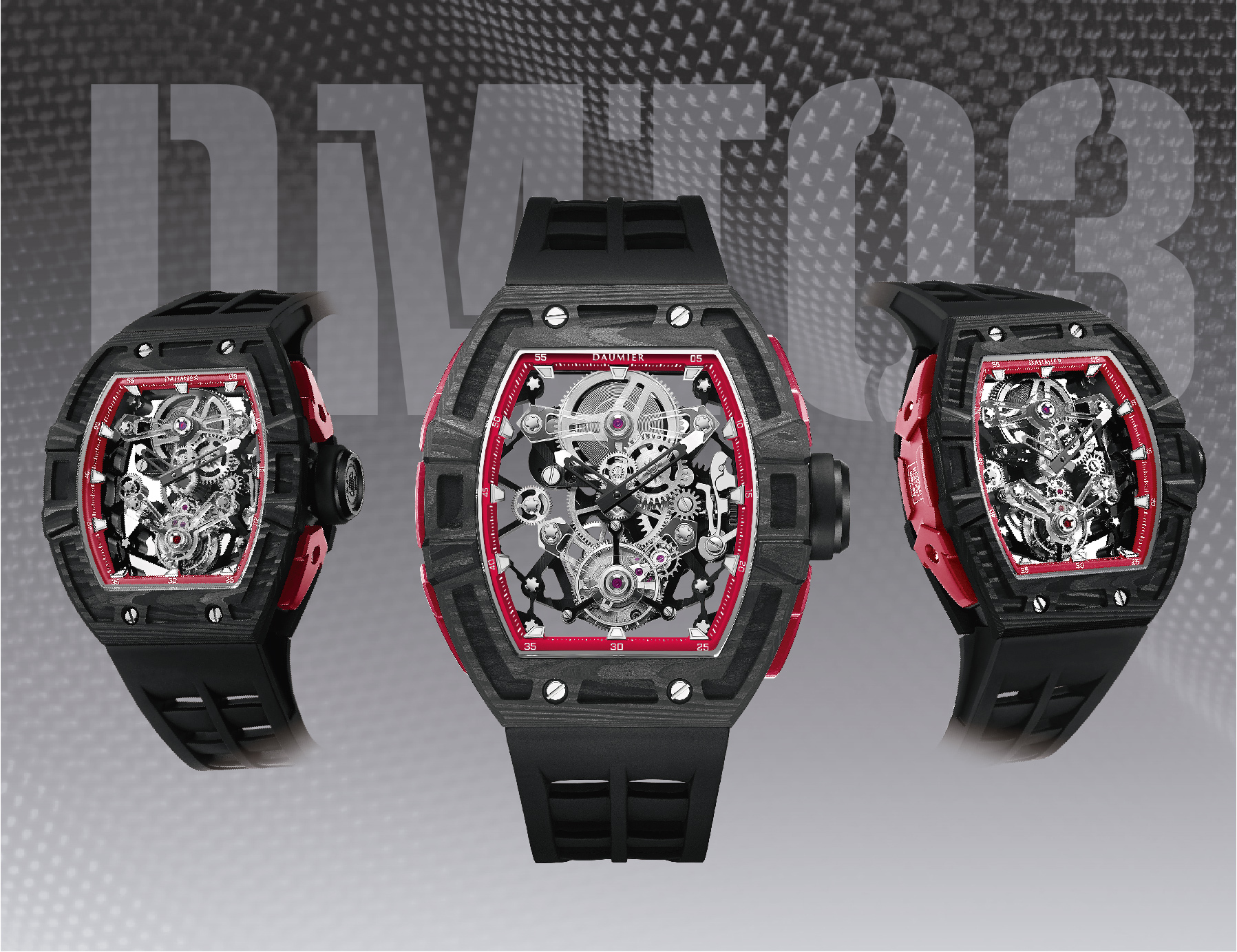 Daumier  DM8699H 碳纖維 藍寶石表面 夜光 陀飛輪手錶