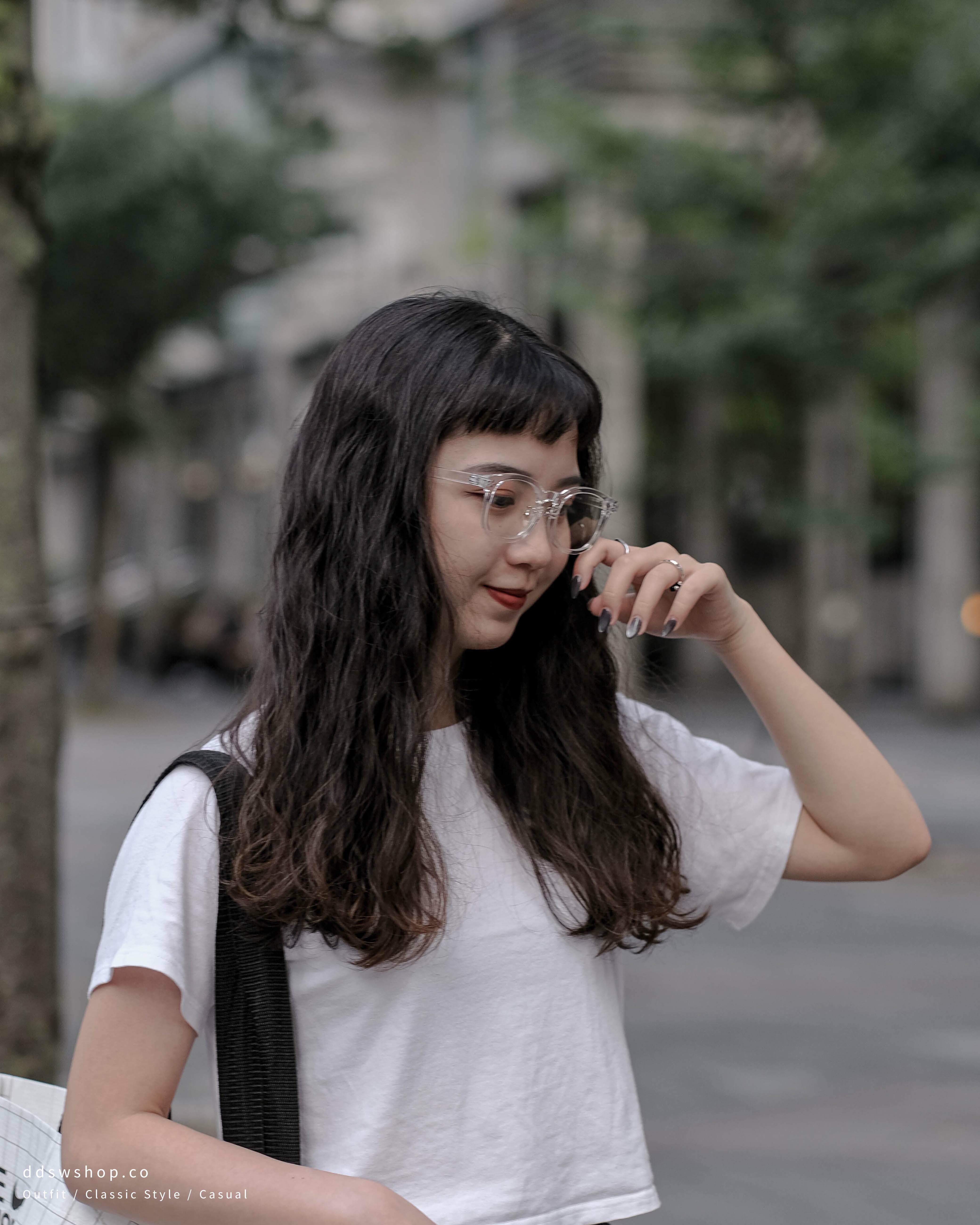 D.CLOSET 透明框眼鏡 透明 透灰色