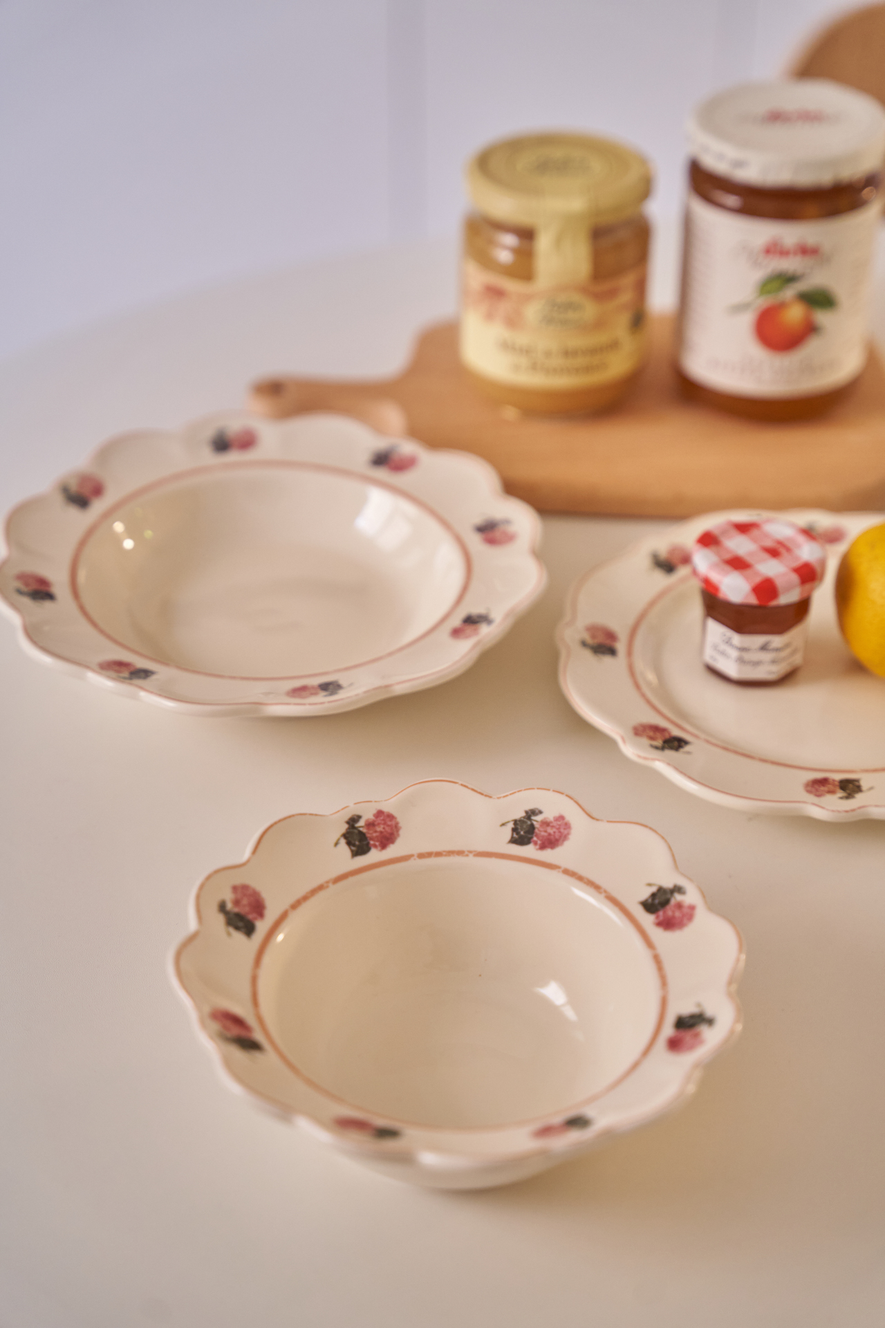 復古繡球花碗盤