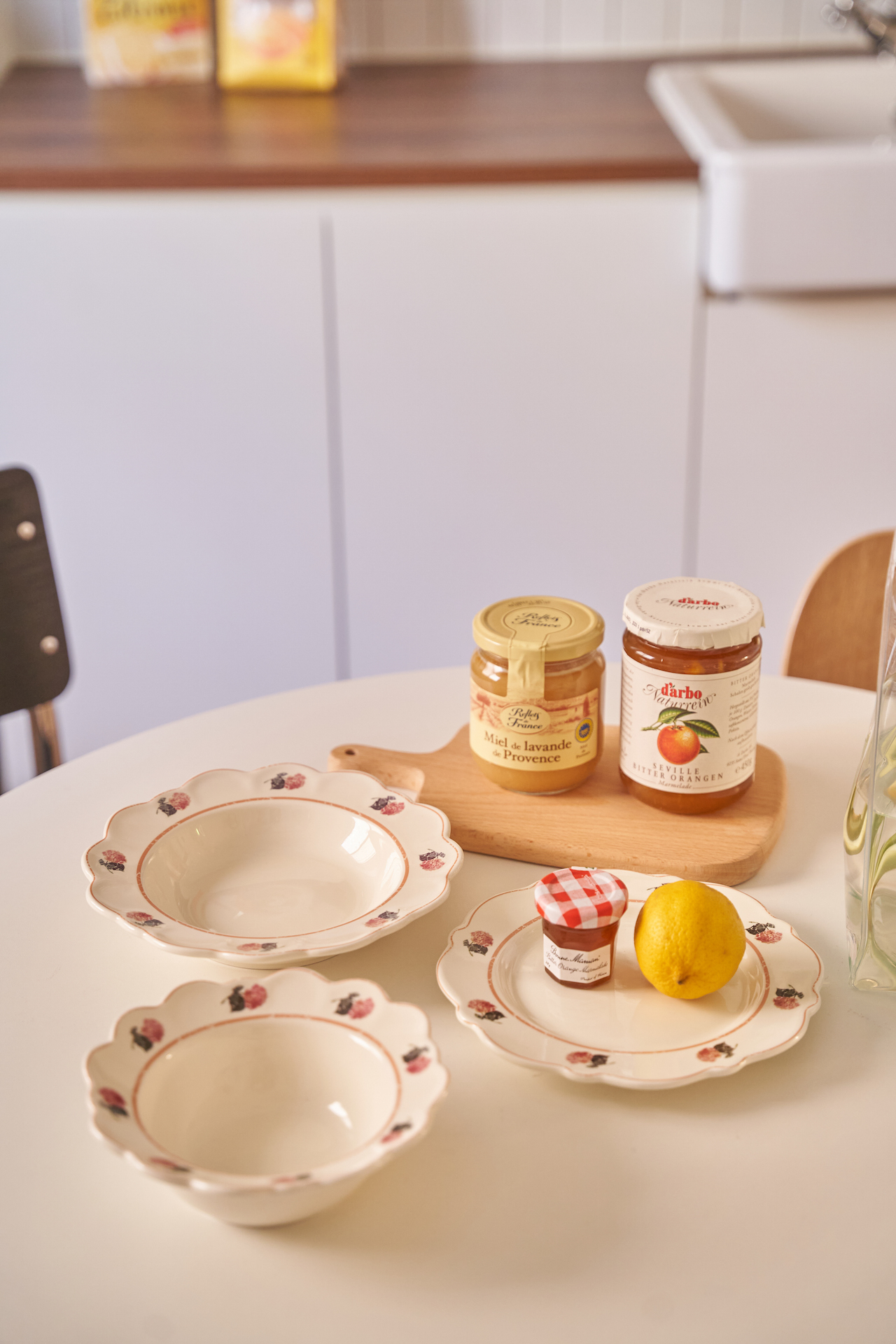 復古繡球花碗盤