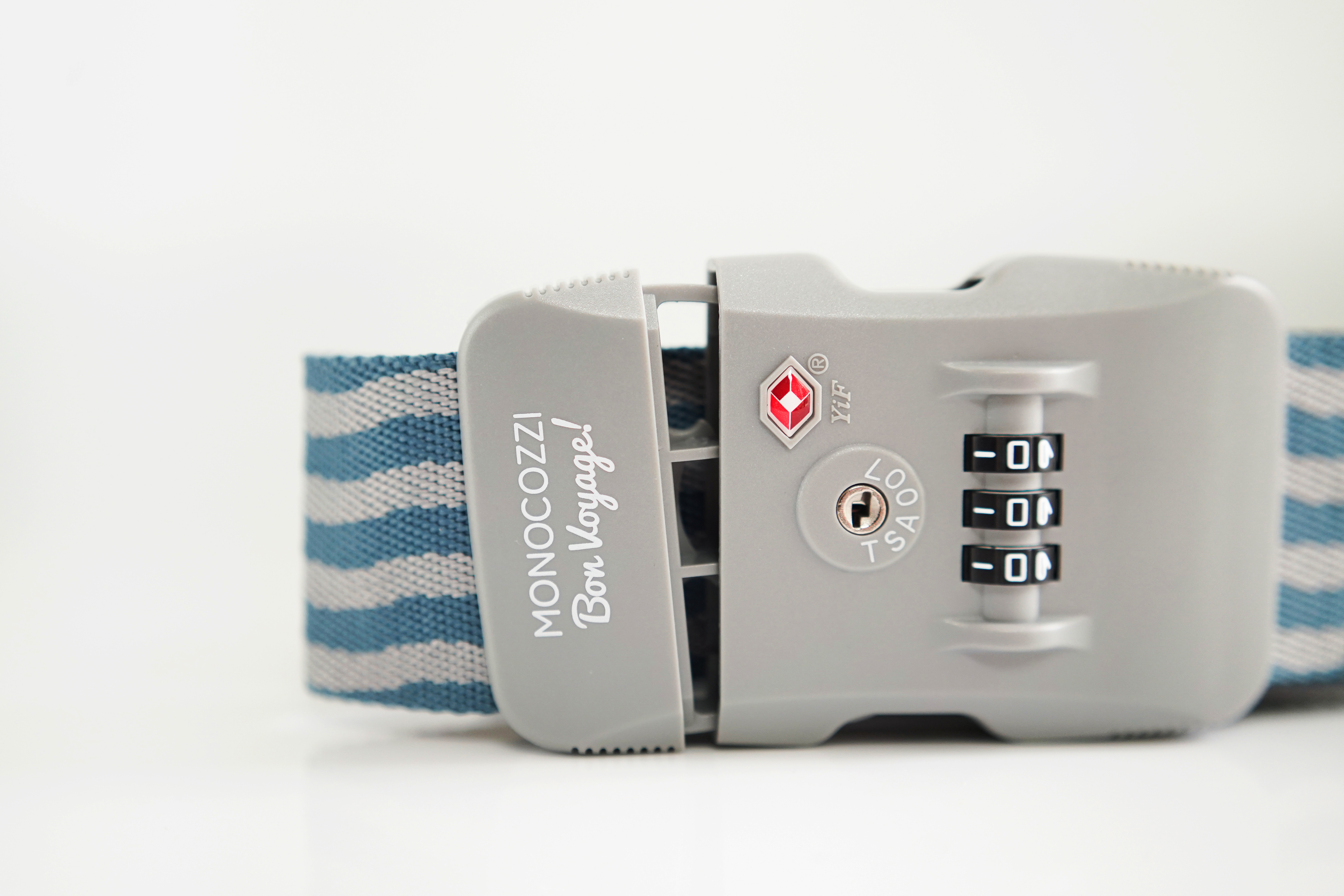 BON VOYAGE | 2" TSA Luggage Belt - Blue/Grey