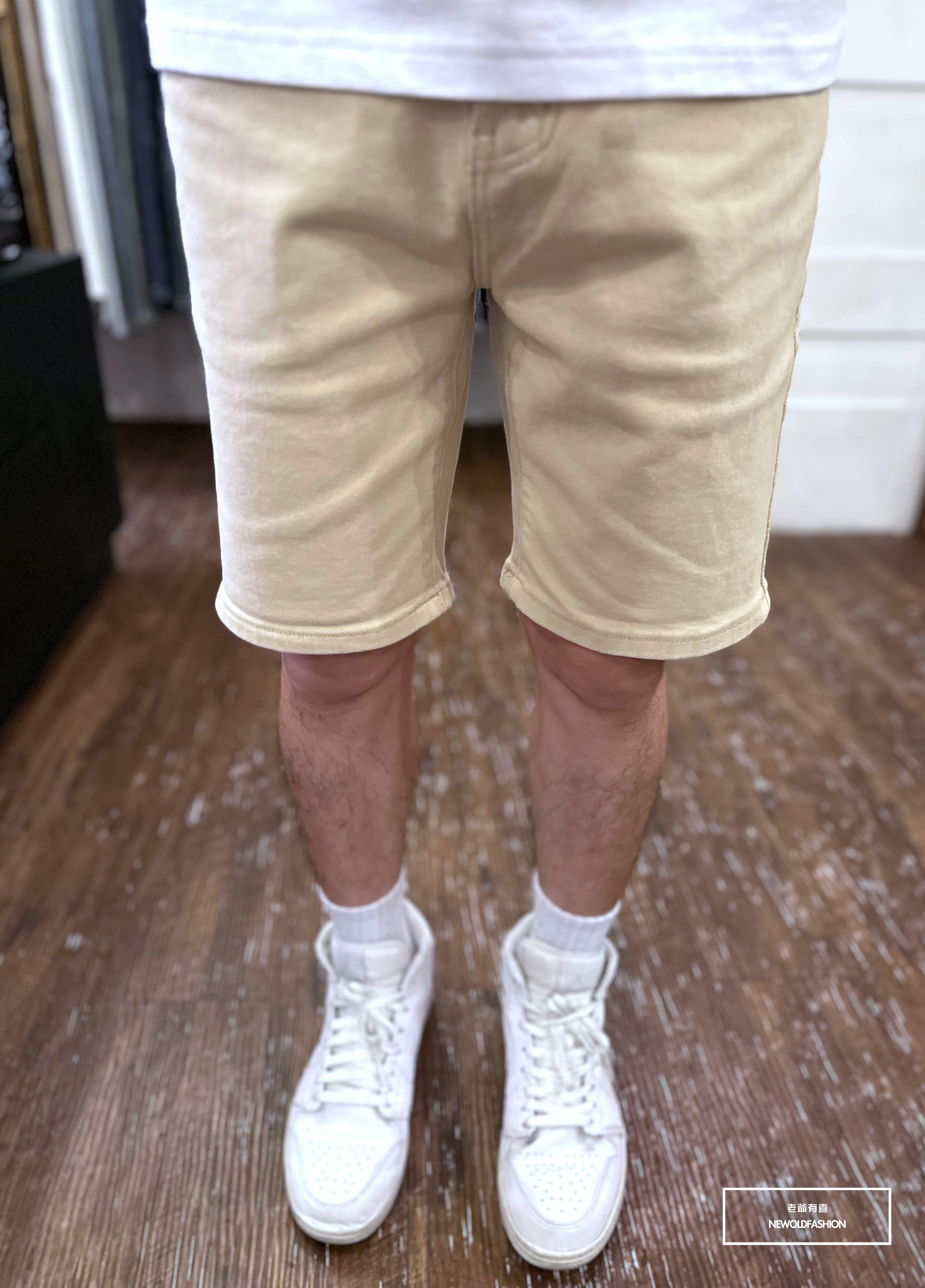 『新品上市』重磅全彈性素色牛仔短褲(NOF2306306)