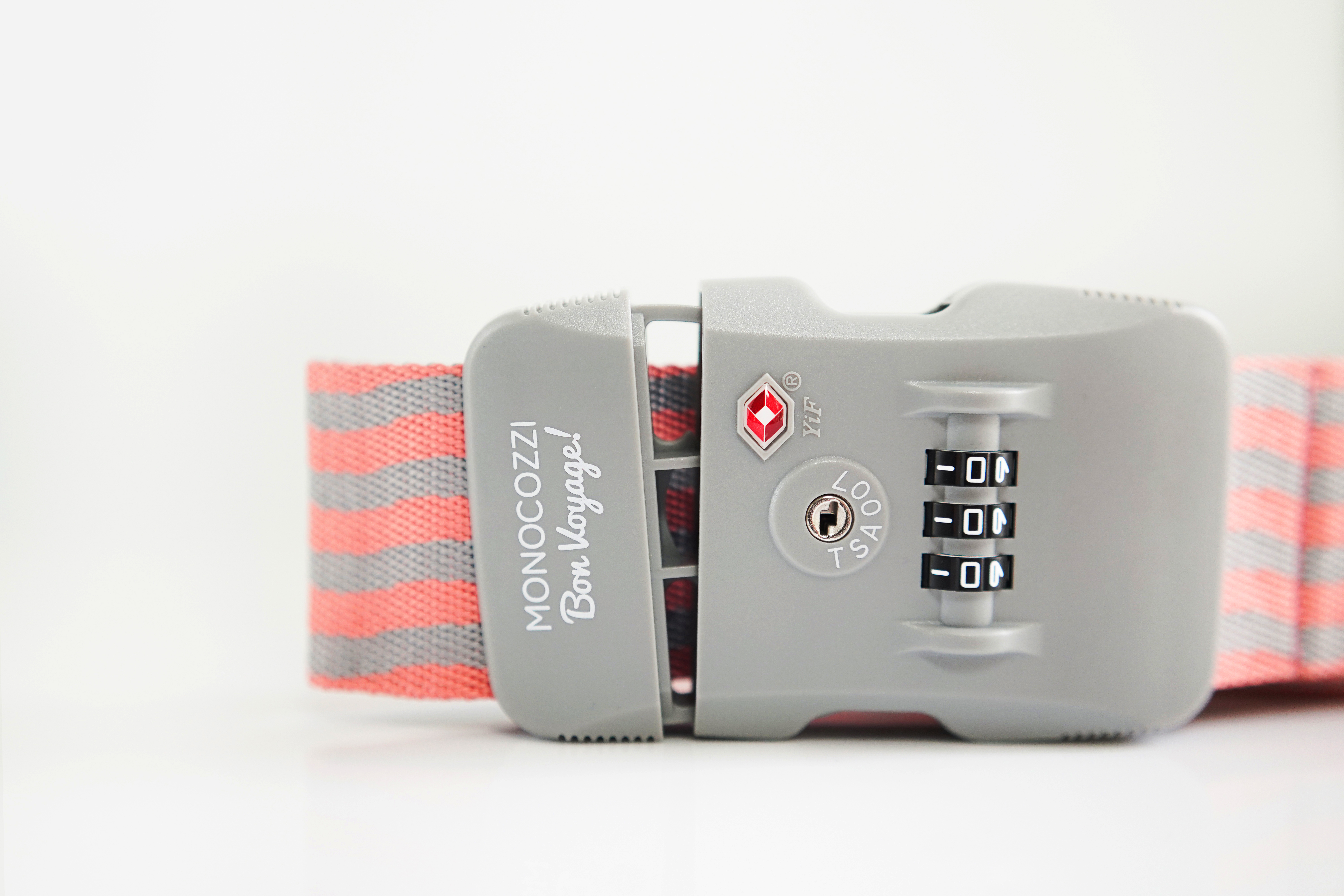 BON VOYAGE | 2" TSA Luggage Belt - Corel / Grey