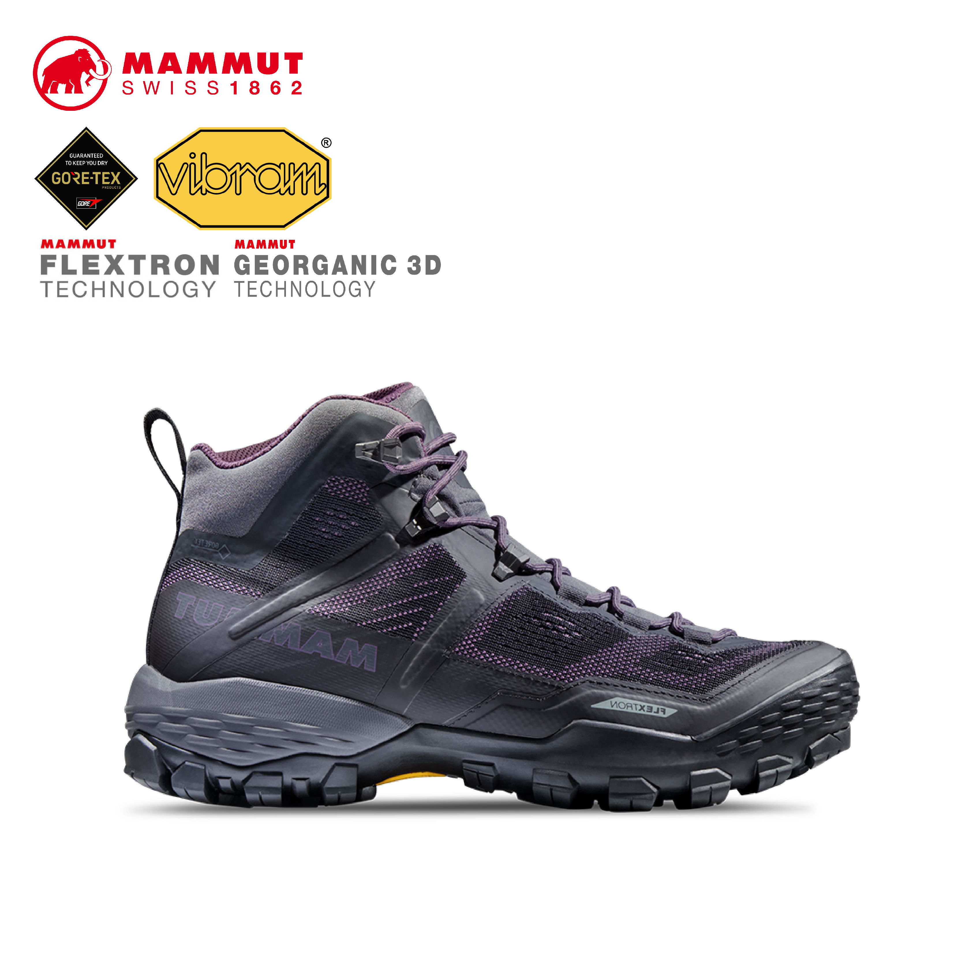 MAMMUT 長毛象 Ducan Mid GTX Women 女性GTX中高筒鞋 (幻影黑) 33MM03551