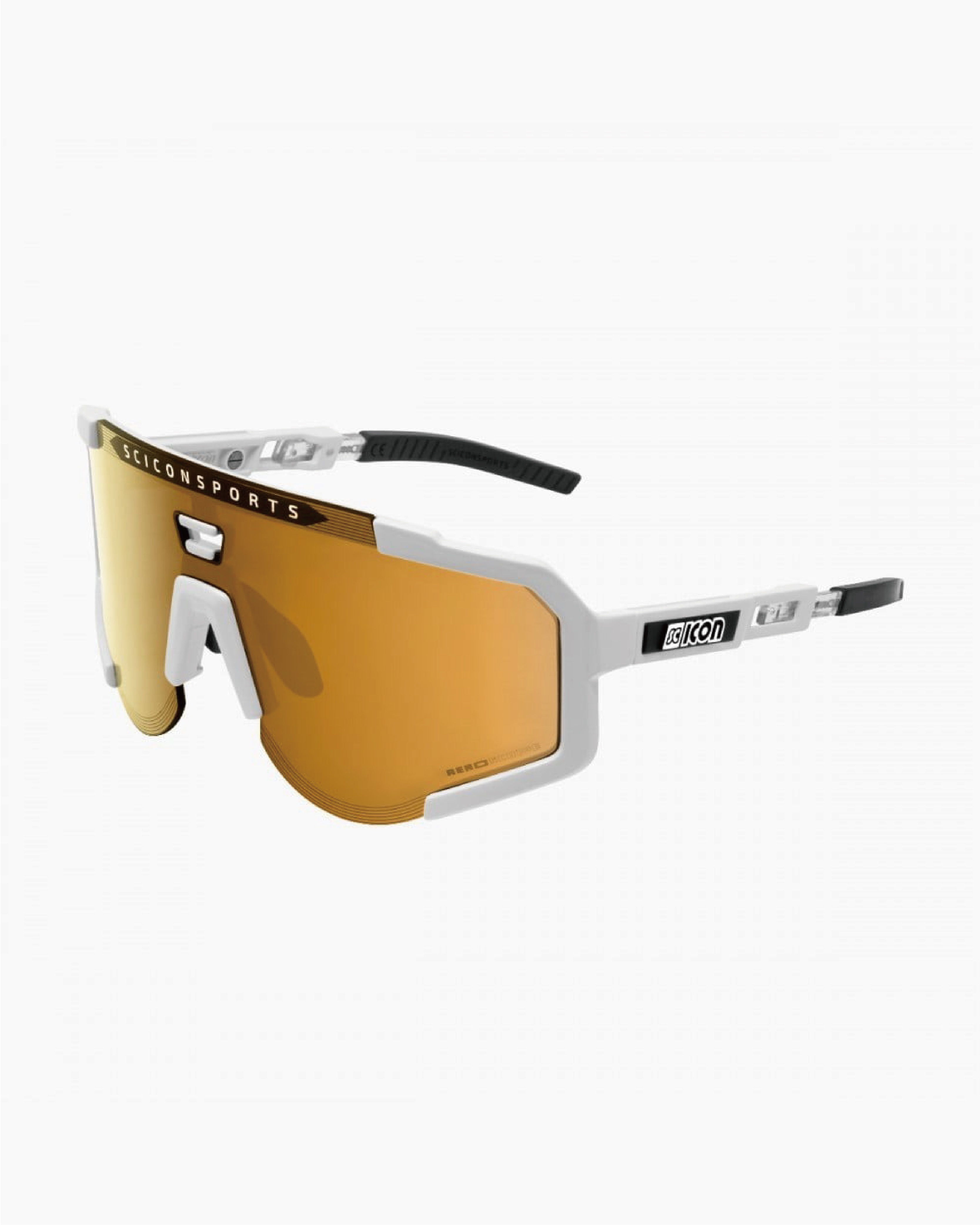 現貨【SCICON】AEROSCOPE 運動眼鏡 亮白鏡框 / 鏡面銅片