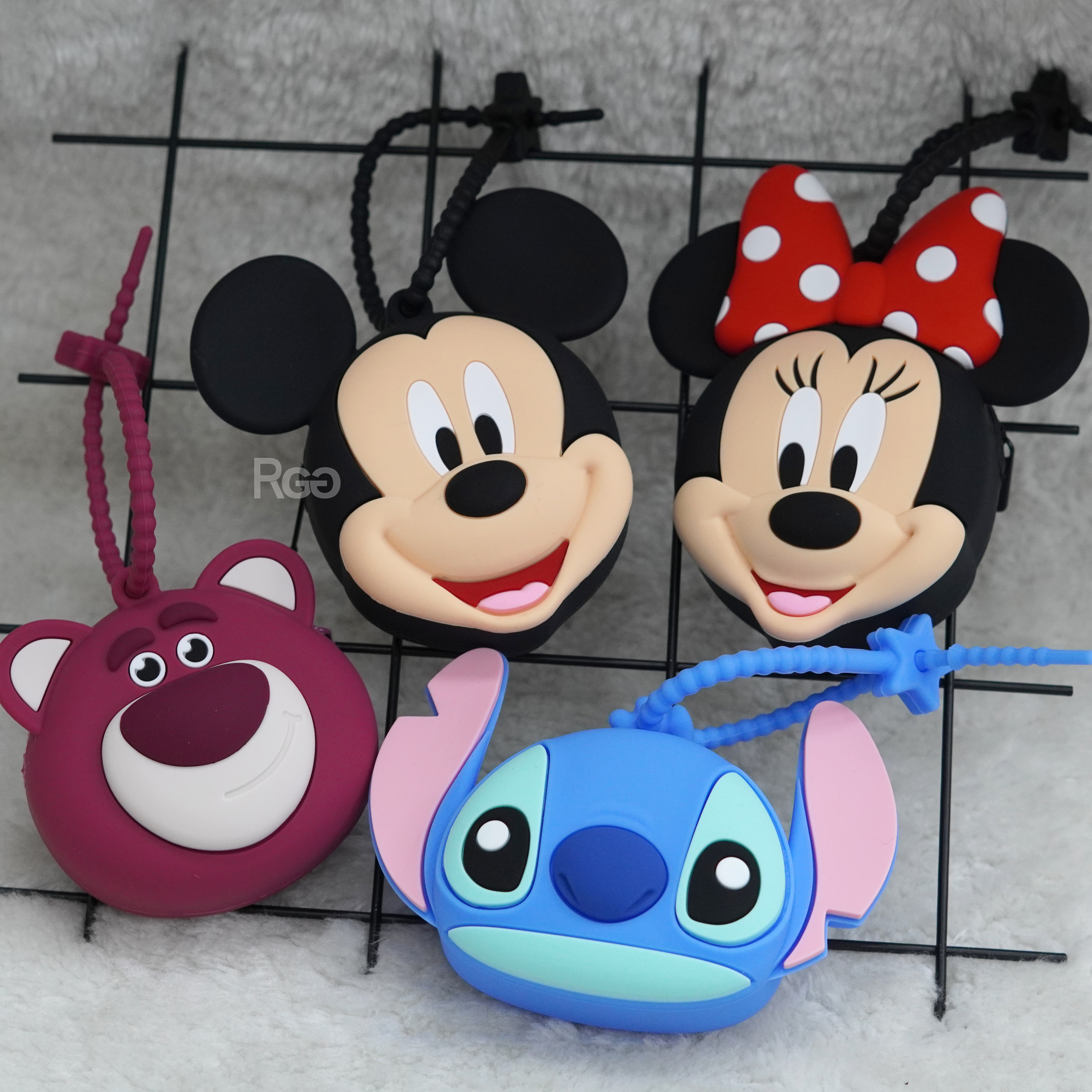 迪士尼Disney 矽膠大臉造型零錢包