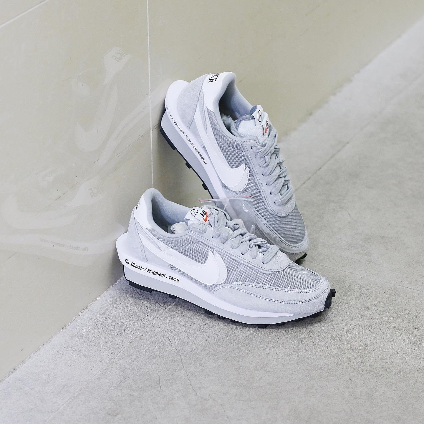 nike sacai fragment waffle grey