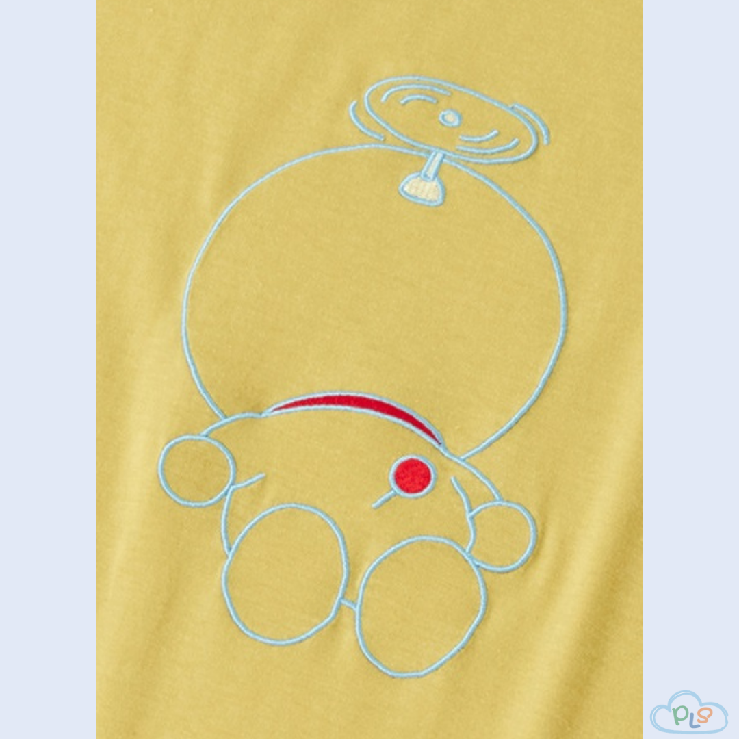 現貨 T-shirt Flying（刺繡）芥黃色 Cross Plus X I’m Doraemon #20619-3L