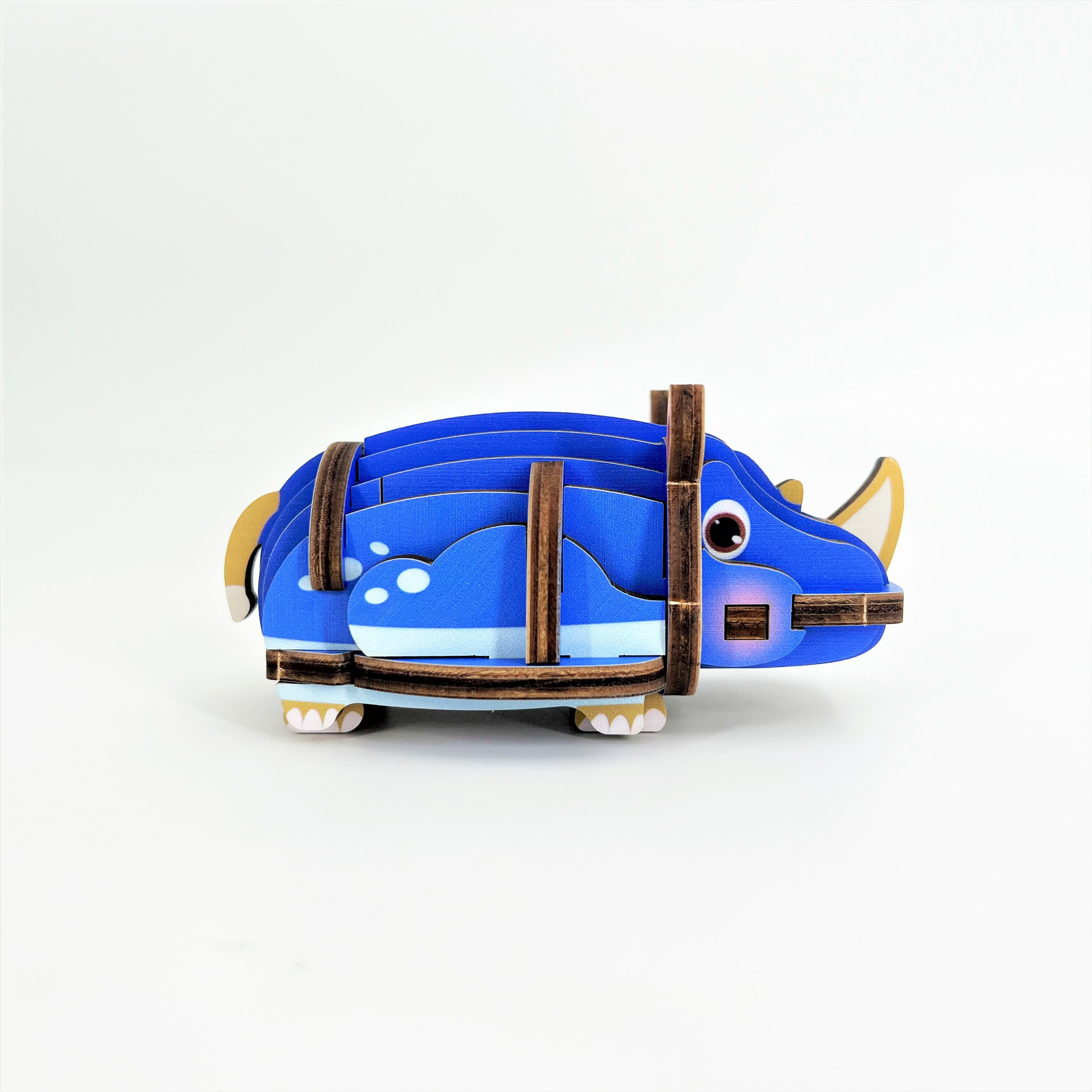 Team Green 3D Plywood Puzzle Luban Academy - Rhino