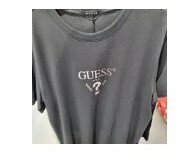 [S] GUESS UNISEX RIMLESS TRIANGLE SHORT SLEEVE T-SHIRT,BLACK, MN2K9411-BLK (SGU377)