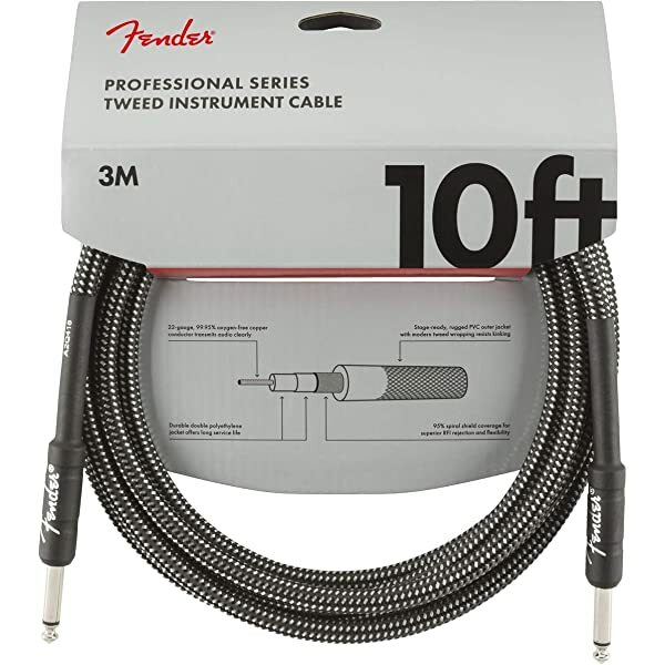 FENDER PROFESSIONAL 10ft INSTRUMENT CABLE TWEED 導線 公司貨【宛伶樂器】