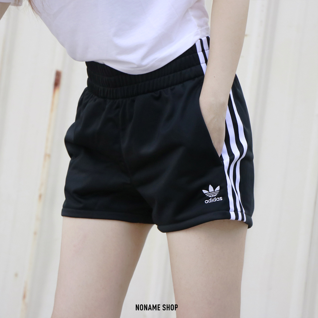 ADIDAS 3 STRIPES OG 三葉草 短褲 黑色 (女款)