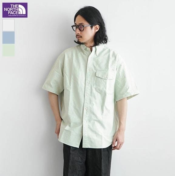 日本代購 THE NORTH FACE 北臉 紫標 鈕扣襯衫 短袖 BD 襯衫春夏 2023SS JUN-
