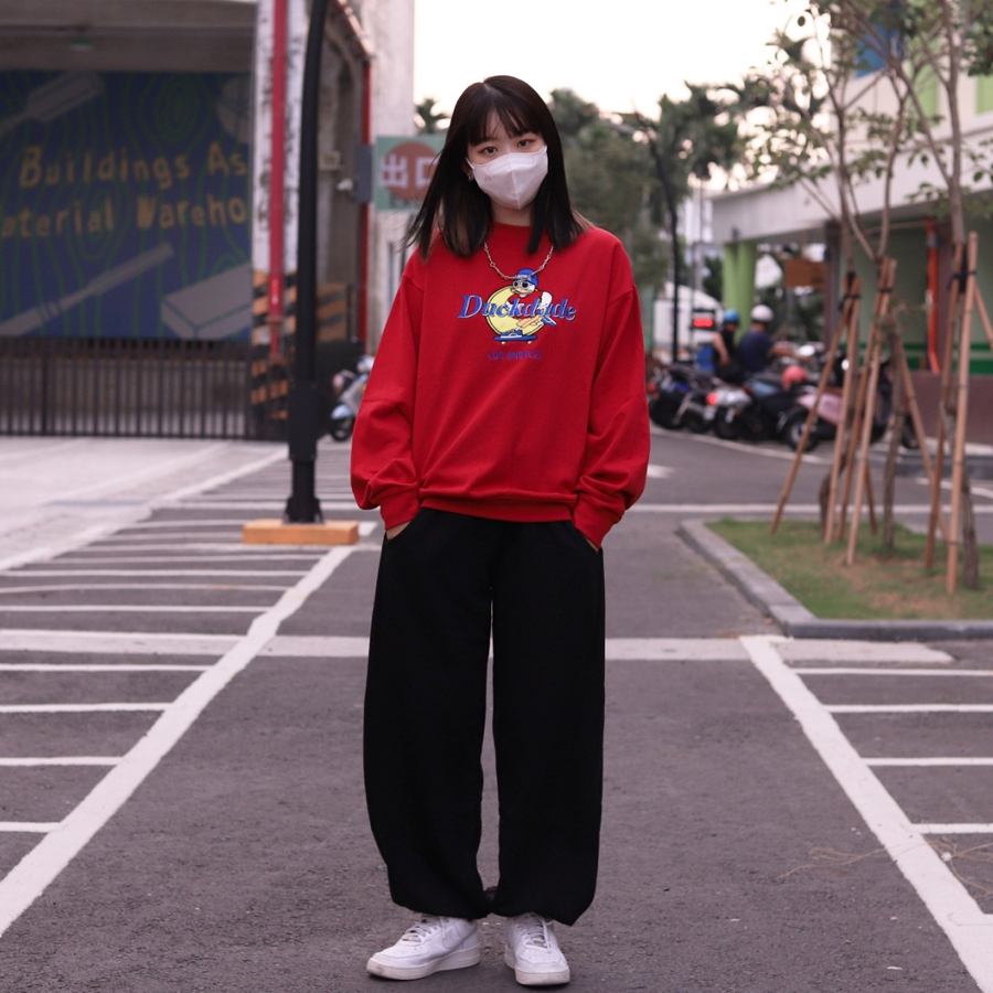 Duck Dude 達酷鴨 Hard Duck Crew 3D刺繡滑板中大學Tee I-2770002