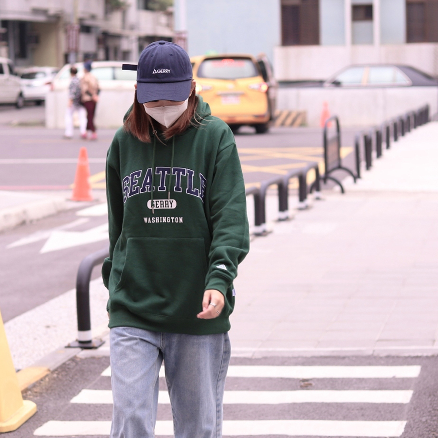 GERRY SEATTLE字母刺繡內刷毛帽Tee GE23AWC08