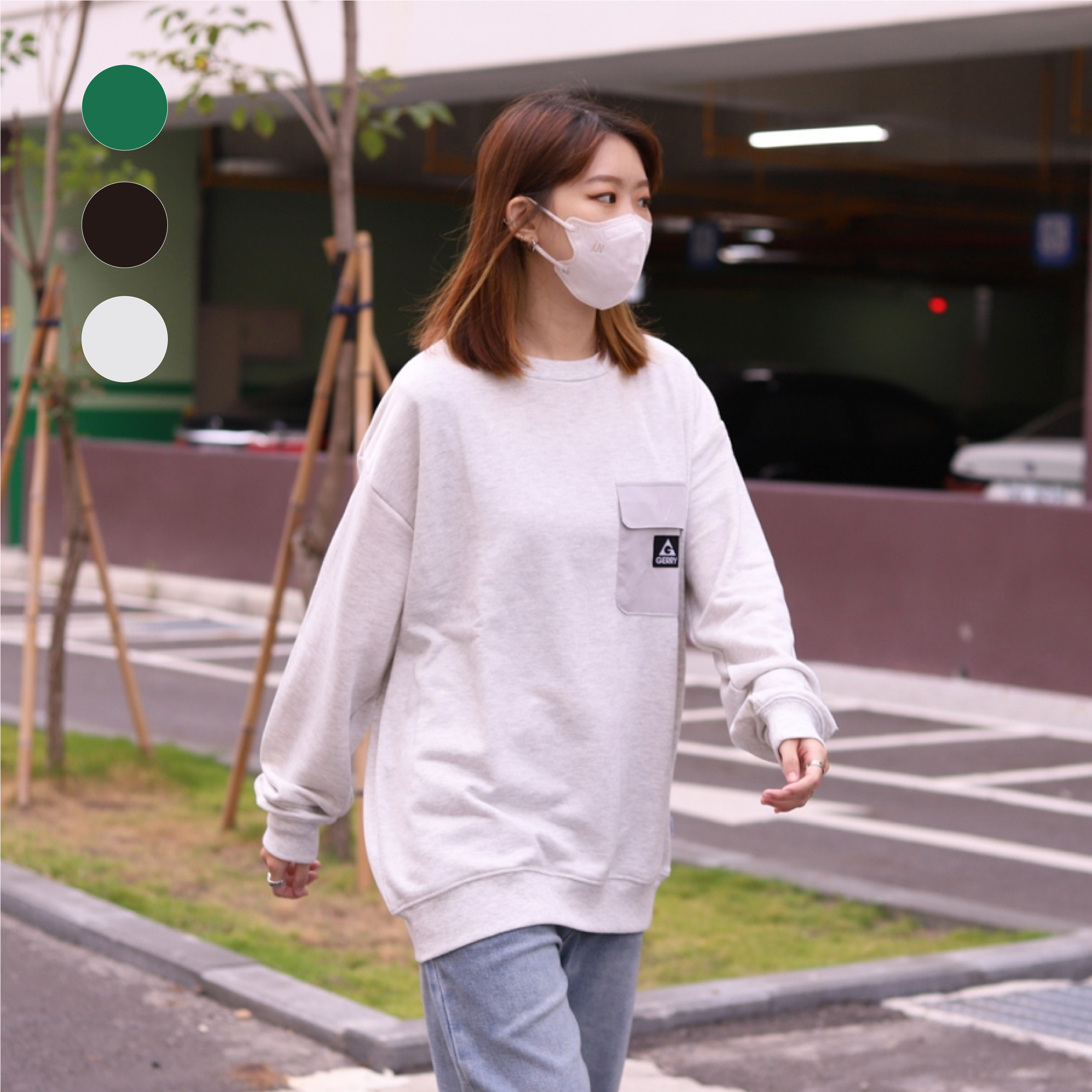 GERRY 異材質口袋拼接大學Tee GE23AWC05