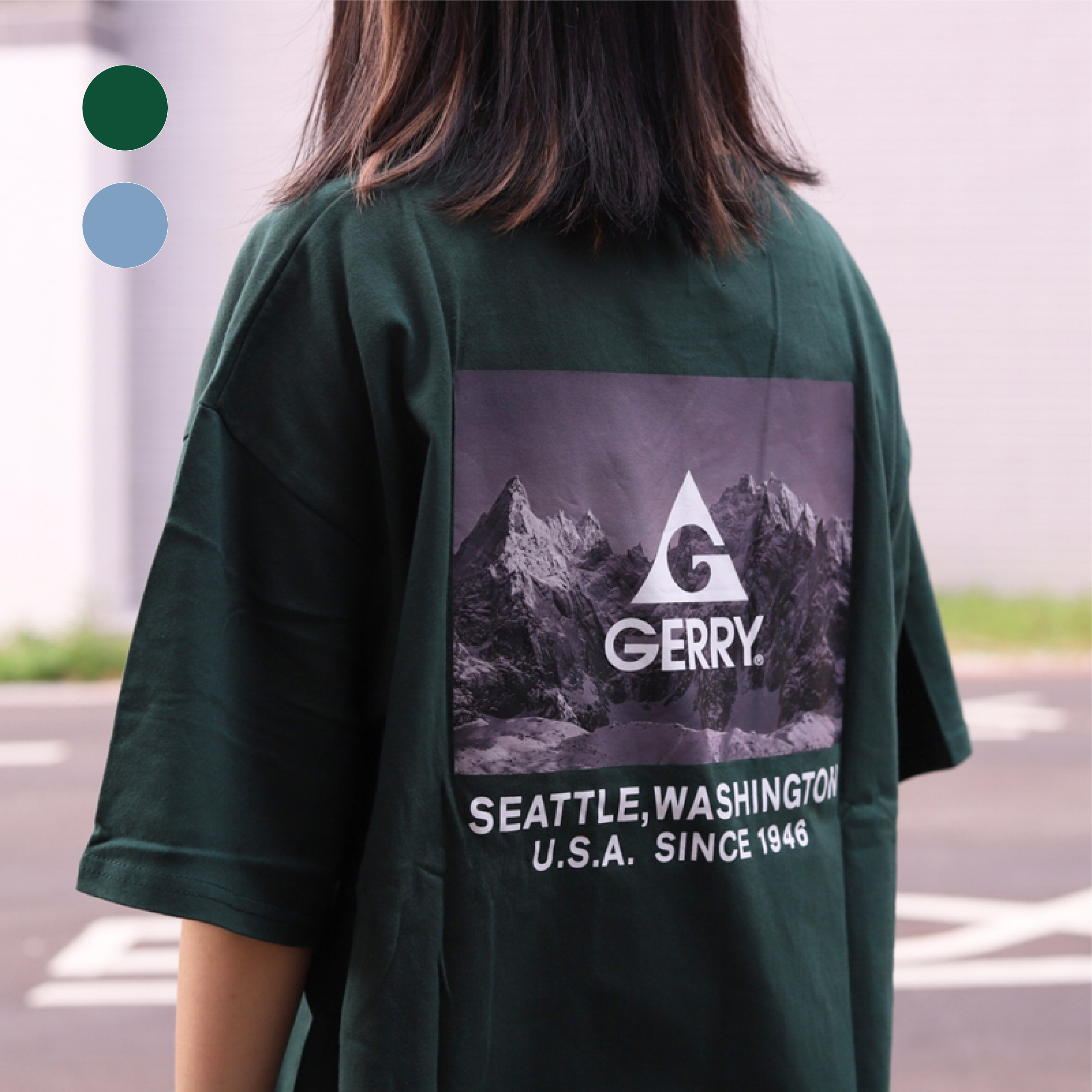 GERRY 印刷Logo 山脈短袖Tee GE22SUC04