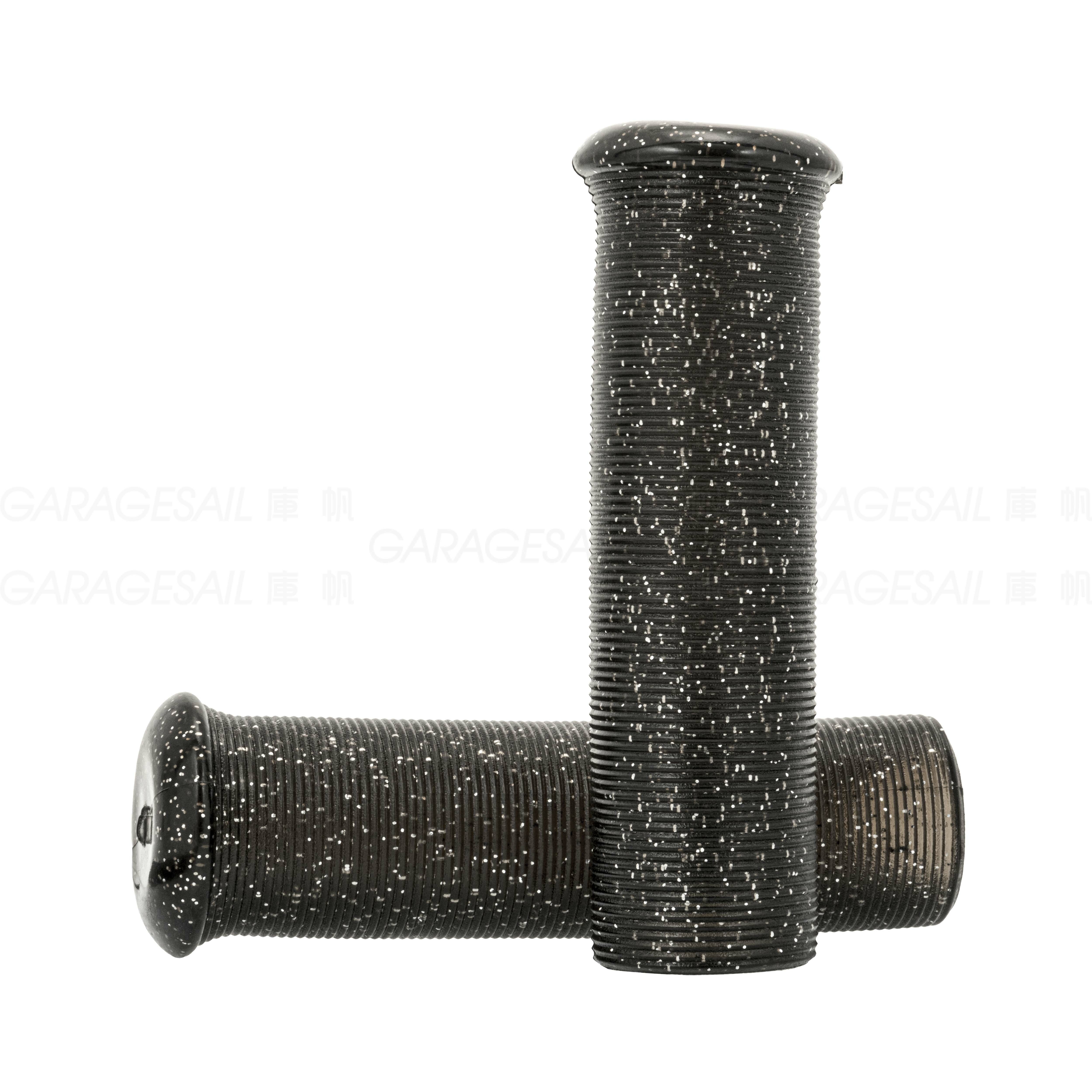 橡膠 握把套 橫條紋 - 金蔥黑 (7/8吋)