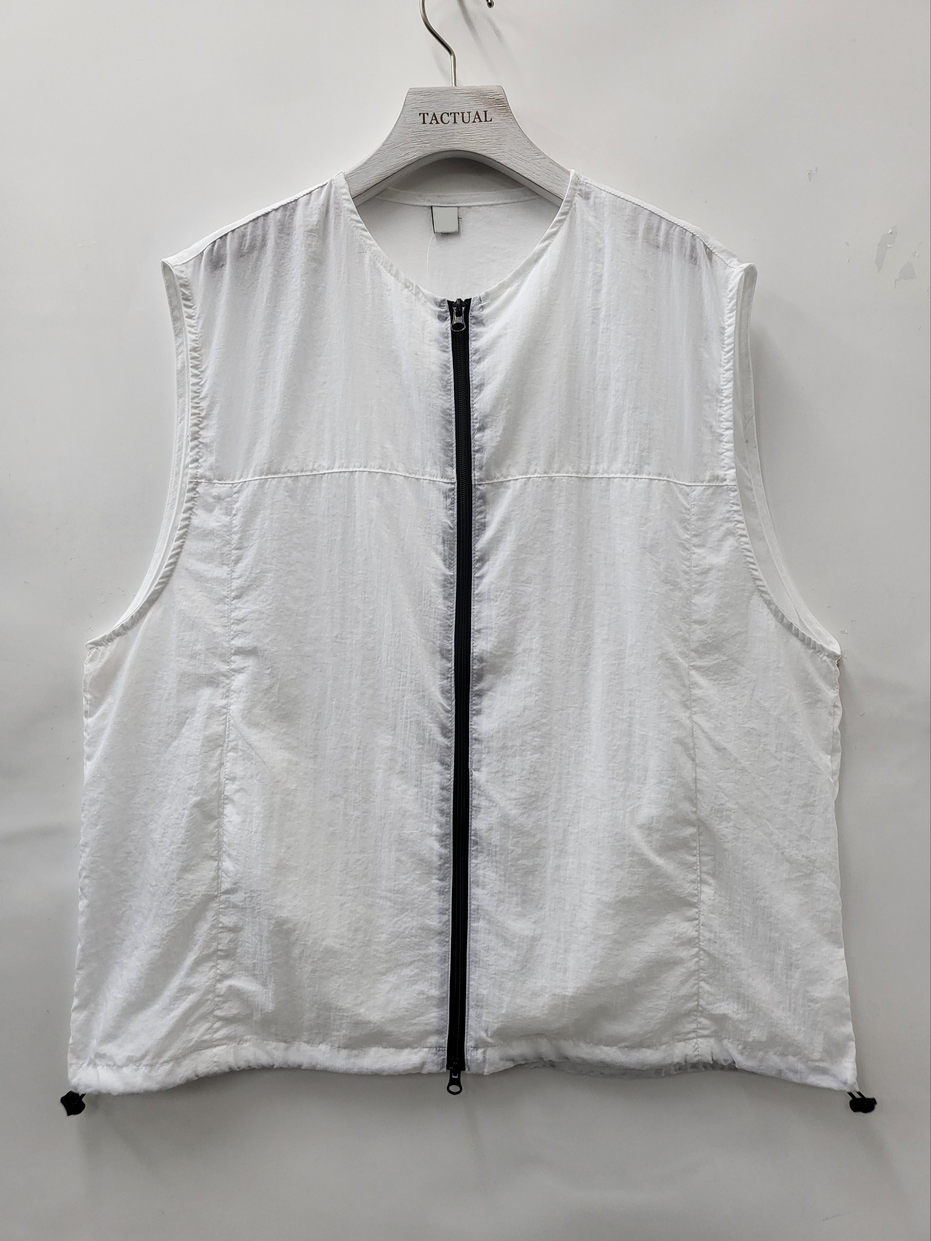 圓領拉鍊開胸背心褸 V920