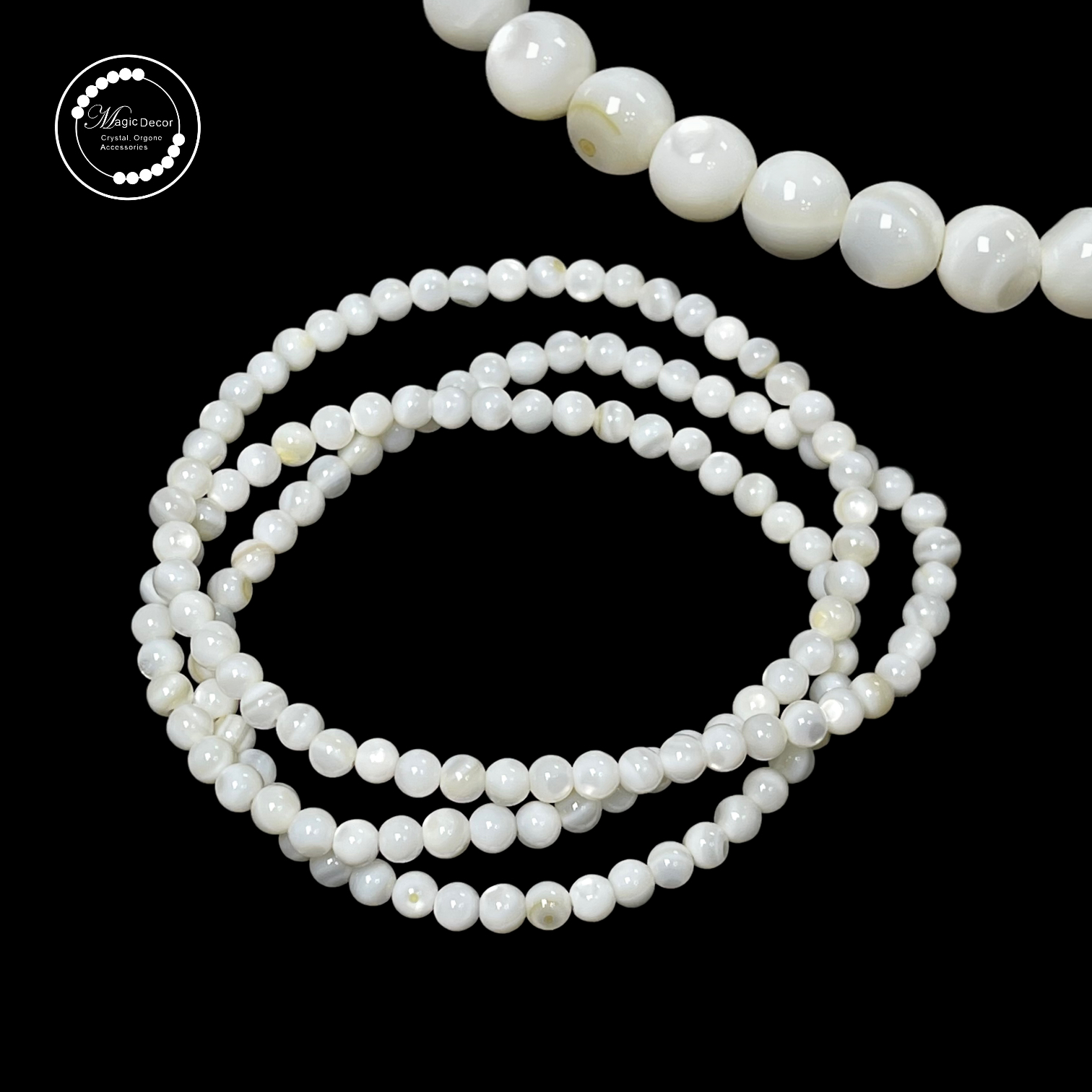 251013 - D35 4mm+白貝母頸鏈